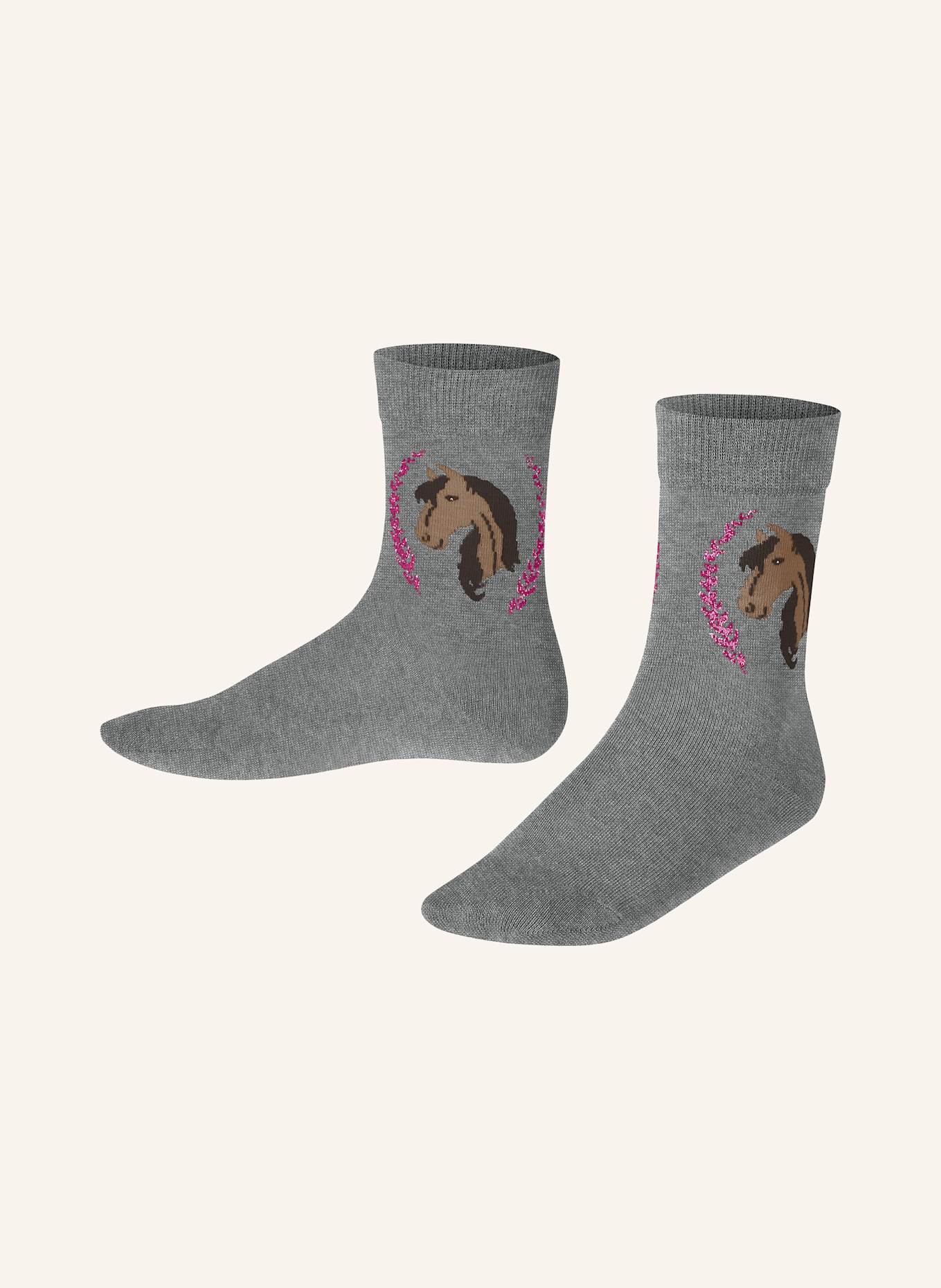 FALKE Socks HORSE: 3390 LIGHT GREYMEL.