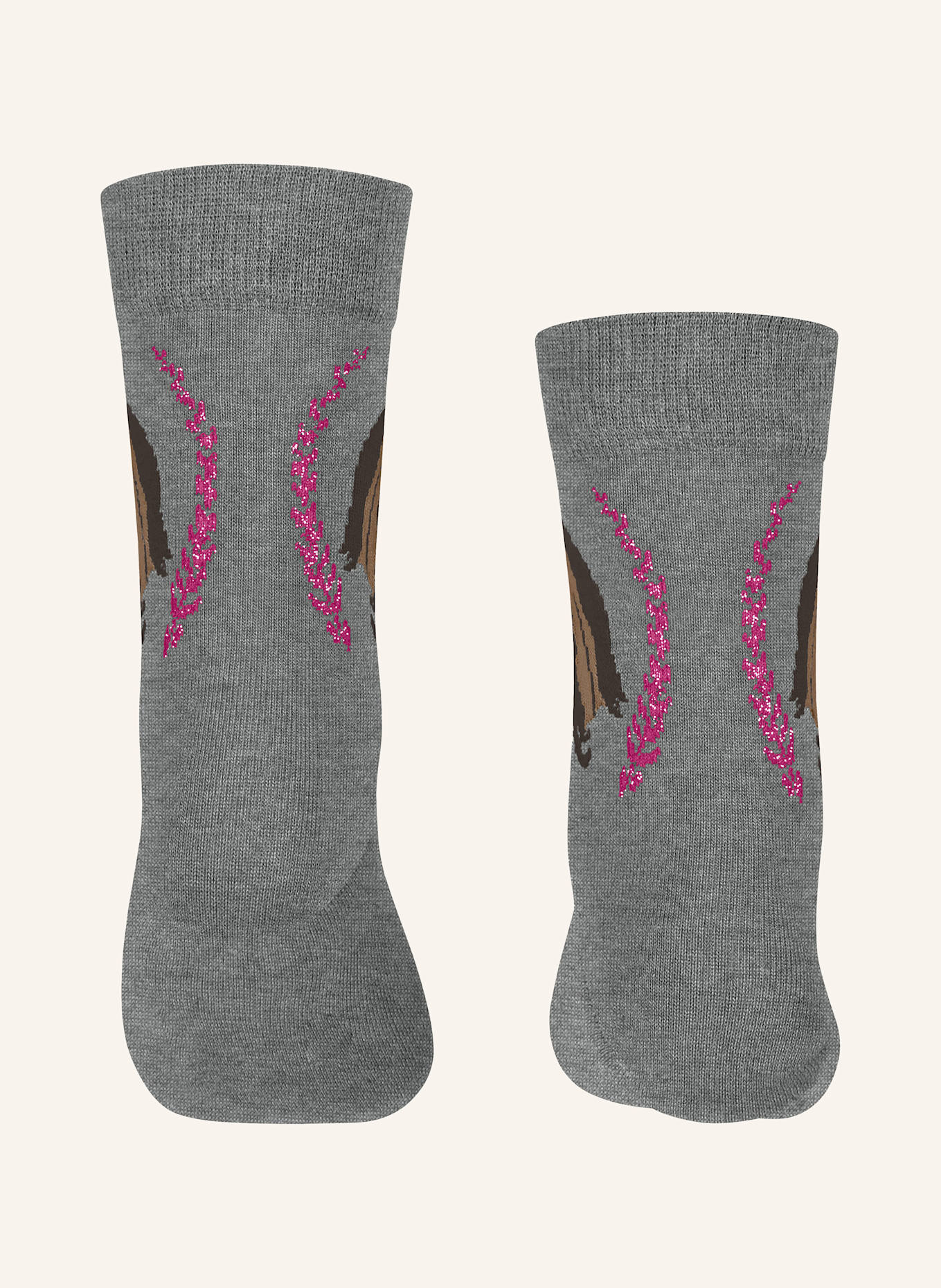FALKE Socks HORSE: 3390 LIGHT GREYMEL.