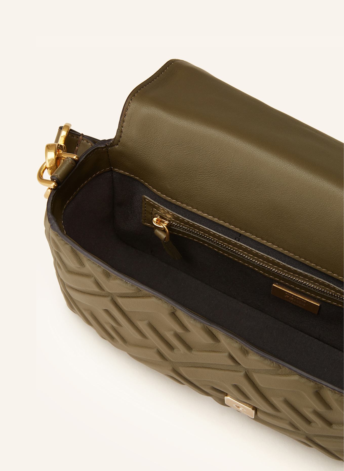 FENDI Schultertasche BAGUETTE MEDIUM in dunkelgrun