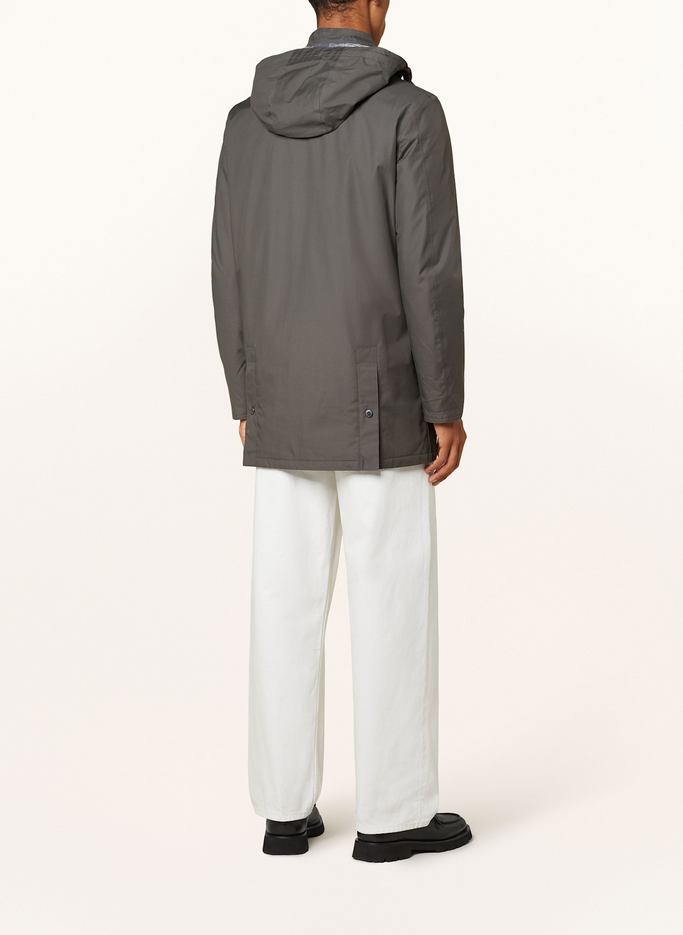 Barbour Regenparka MAC mit abnehmbarer Kapuze, Farbe: GRAU (Bild 3)