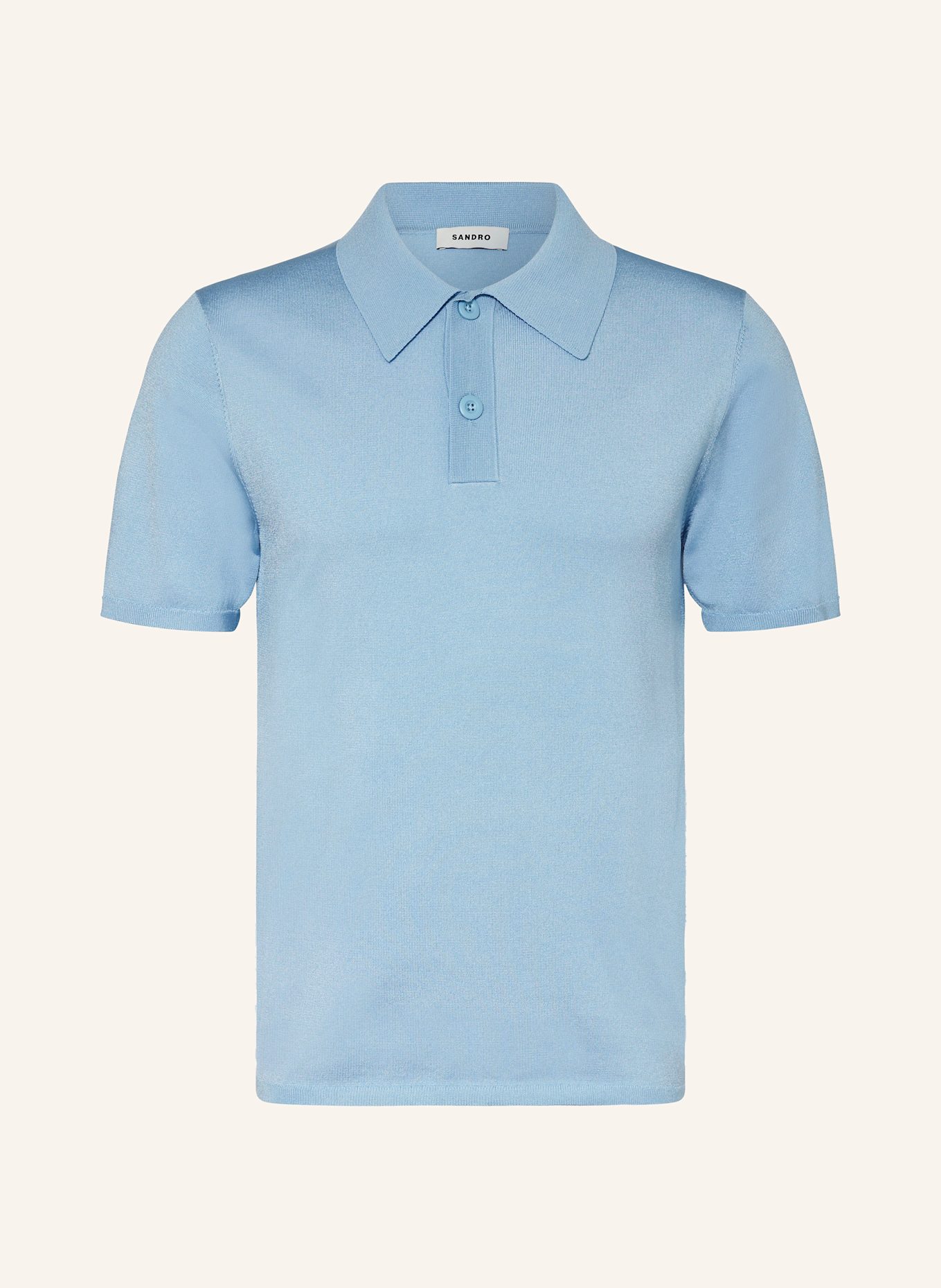 SANDRO Strick-Poloshirt, Farbe: HELLBLAU (Bild 1)