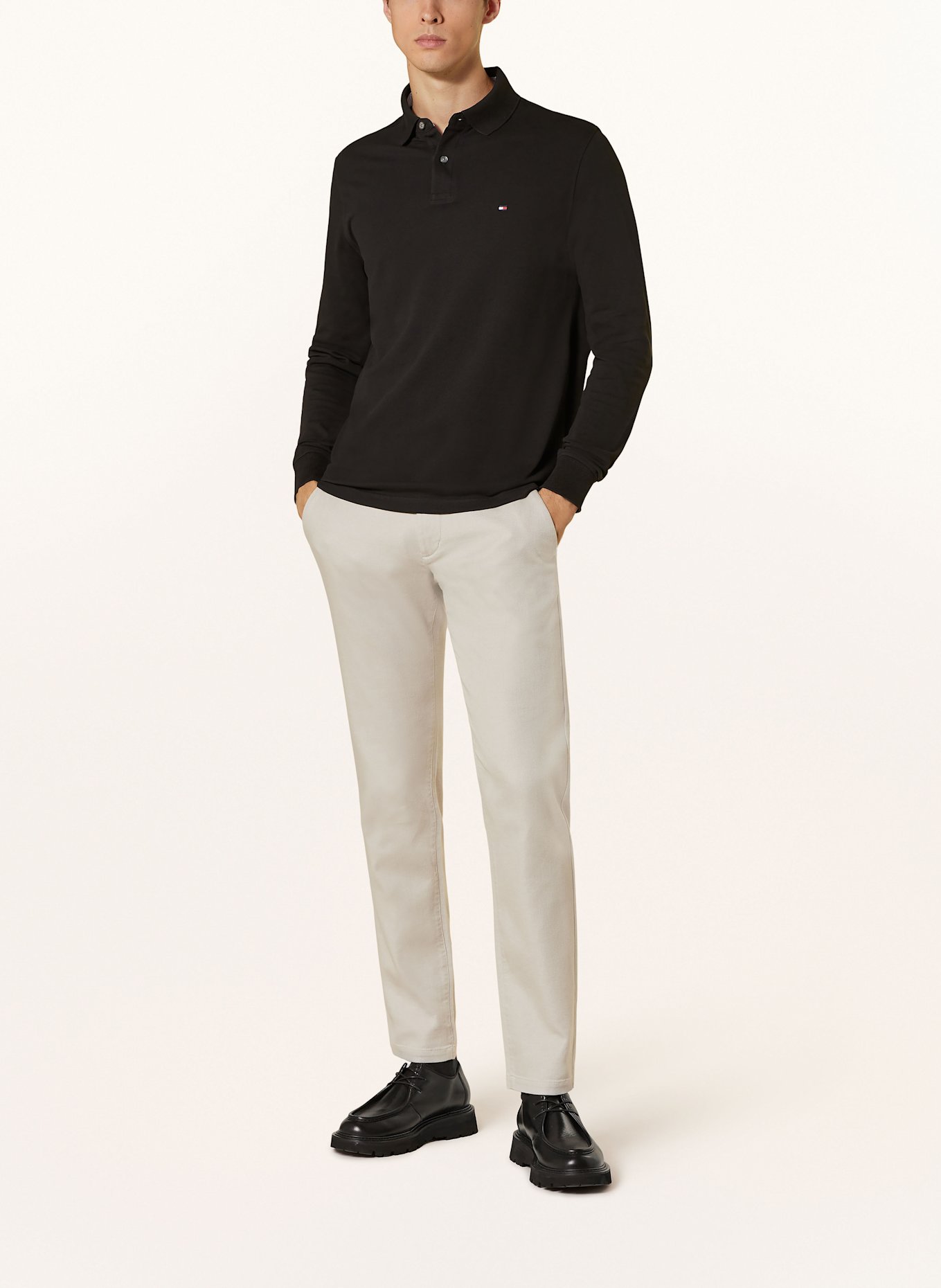 TOMMY HILFIGER Piqué-Poloshirt Regular Fit: SCHWARZ