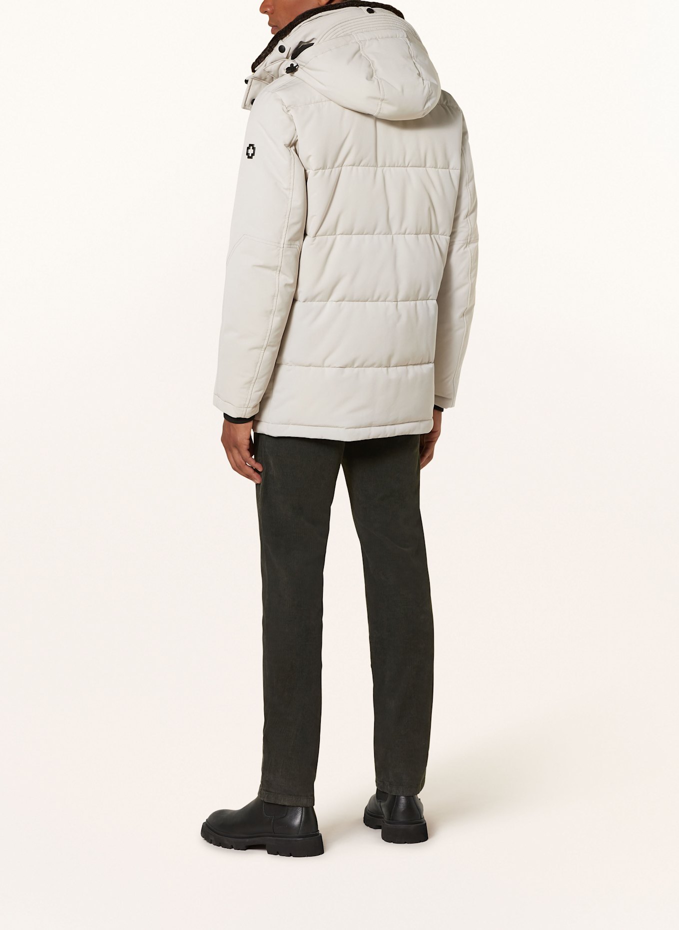STRELLSON Parka PLAZA 2.0 mit Kunstpelz: CREME