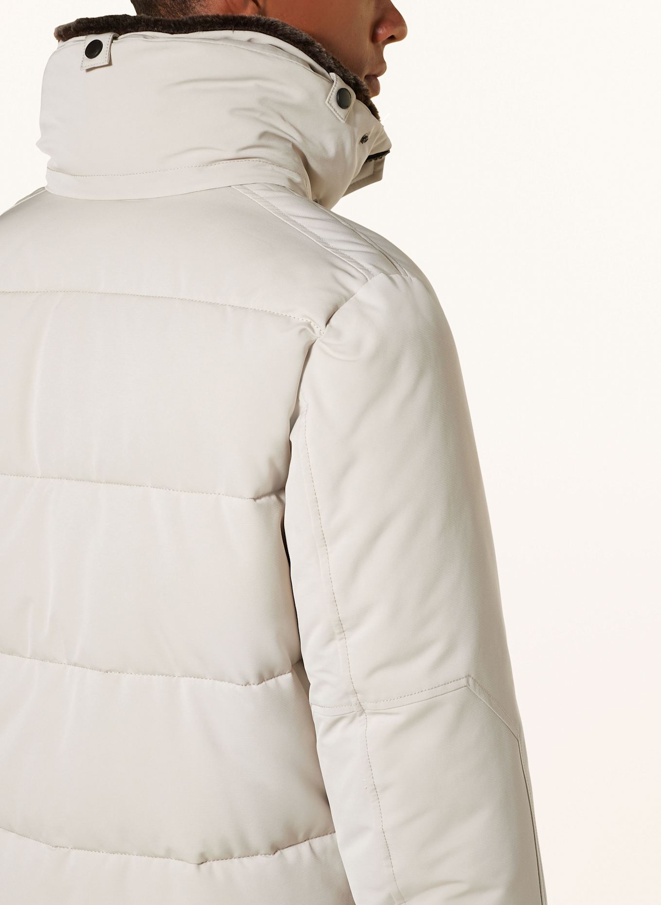 STRELLSON Parka PLAZA 2.0 mit Kunstpelz: CREME