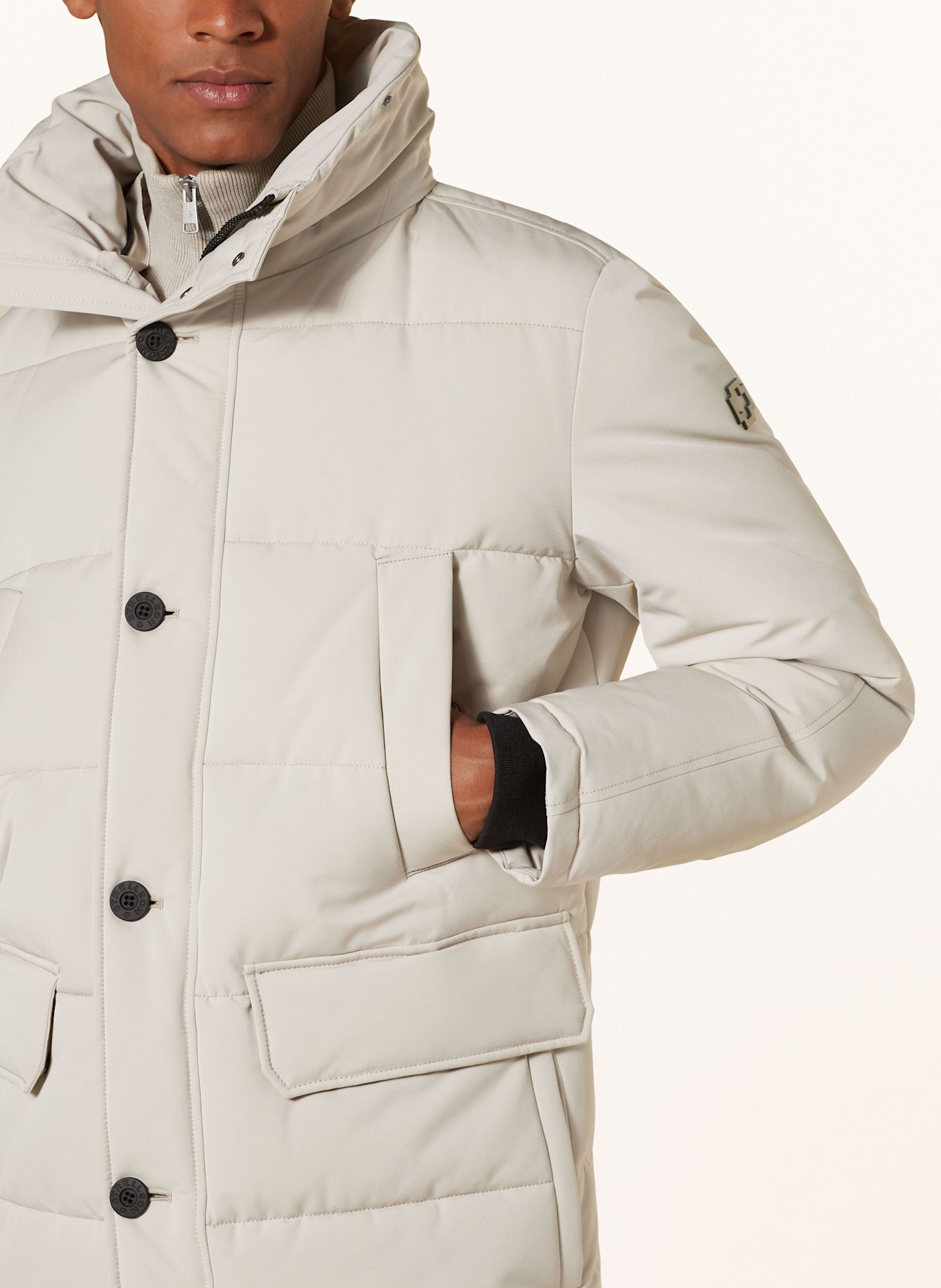 STRELLSON Parka PLAZA 2.0 mit Kunstpelz: CREME