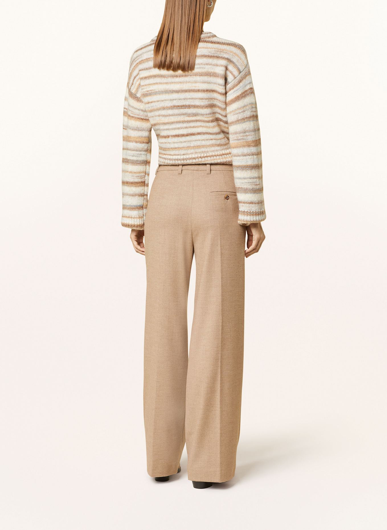 SEDUCTIVE Wide leg trousers CERCIA, Color: BEIGE (Image 3)