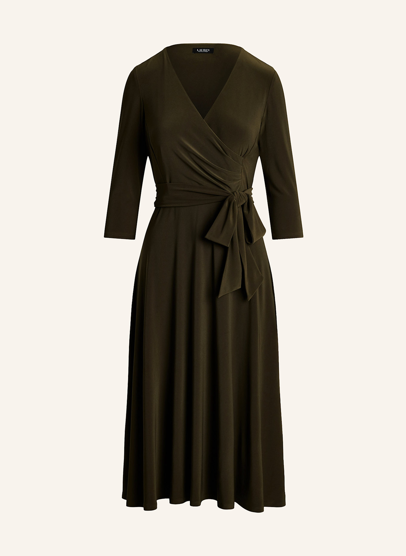 LAUREN RALPH LAUREN Kleid mit 3/4-Arm: KHAKI
