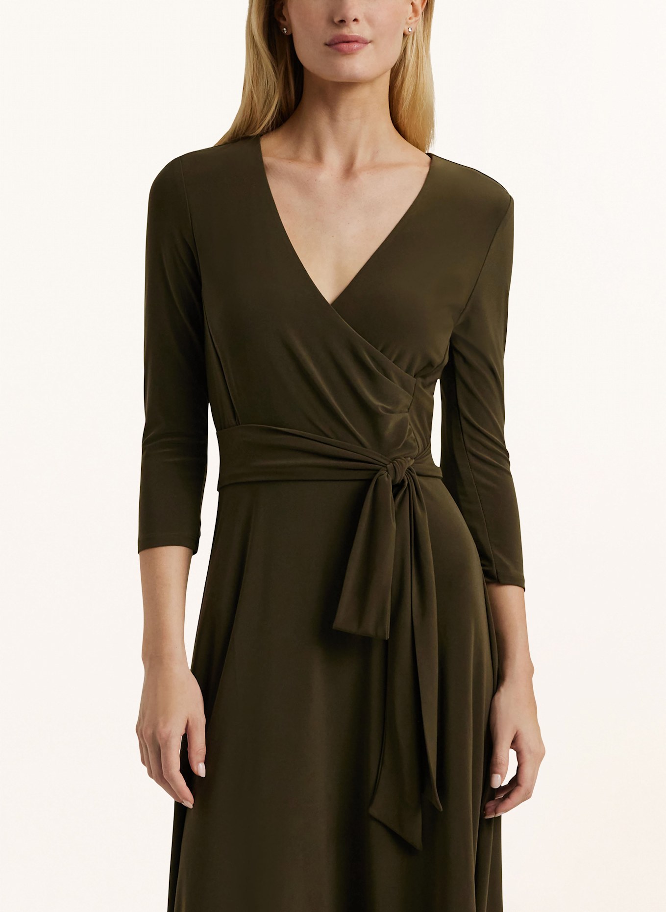 LAUREN RALPH LAUREN Kleid mit 3/4-Arm: KHAKI