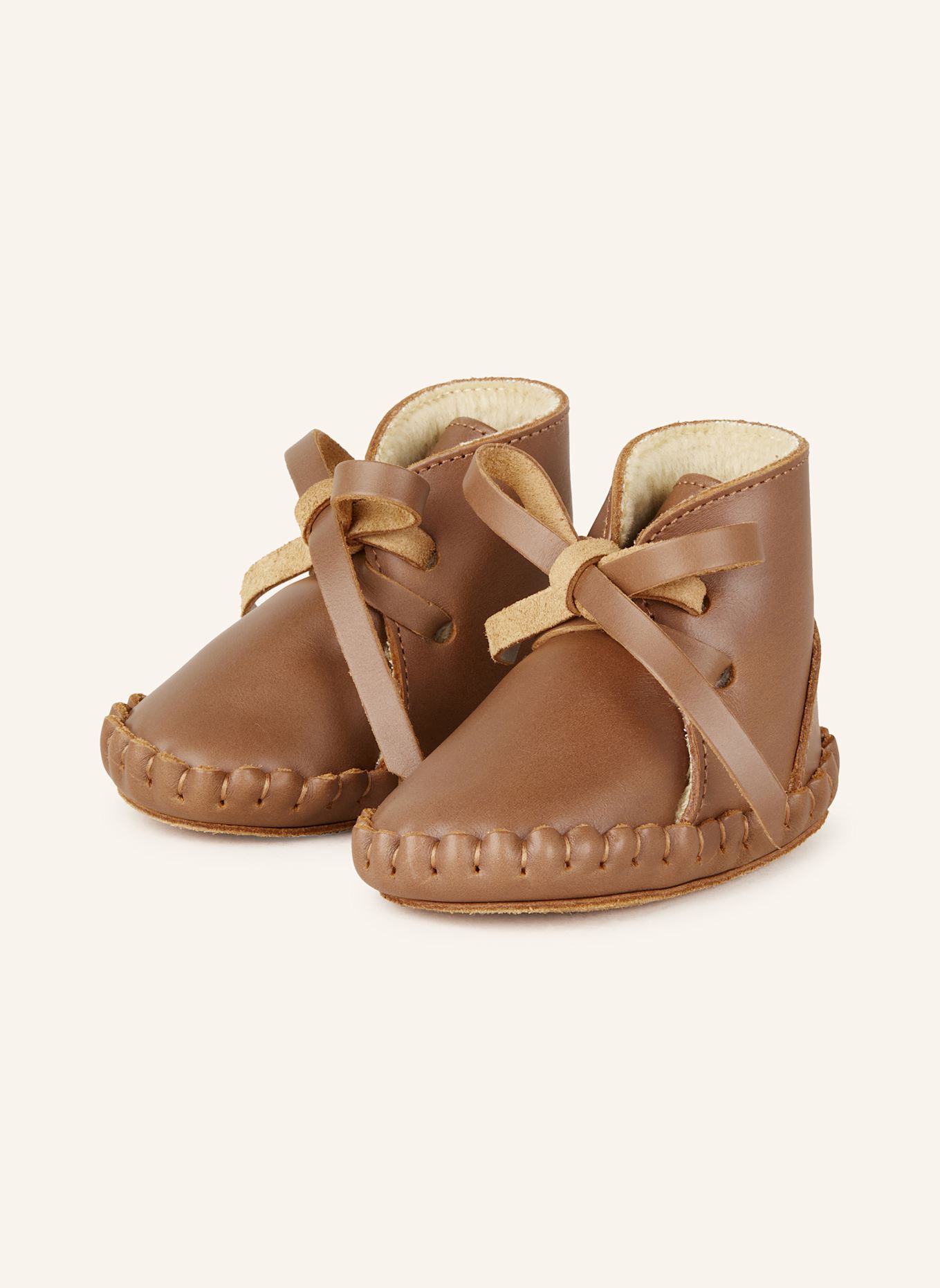 DONSJE Krabbelschuhe PINA CLASSIC LINING: BRAUN