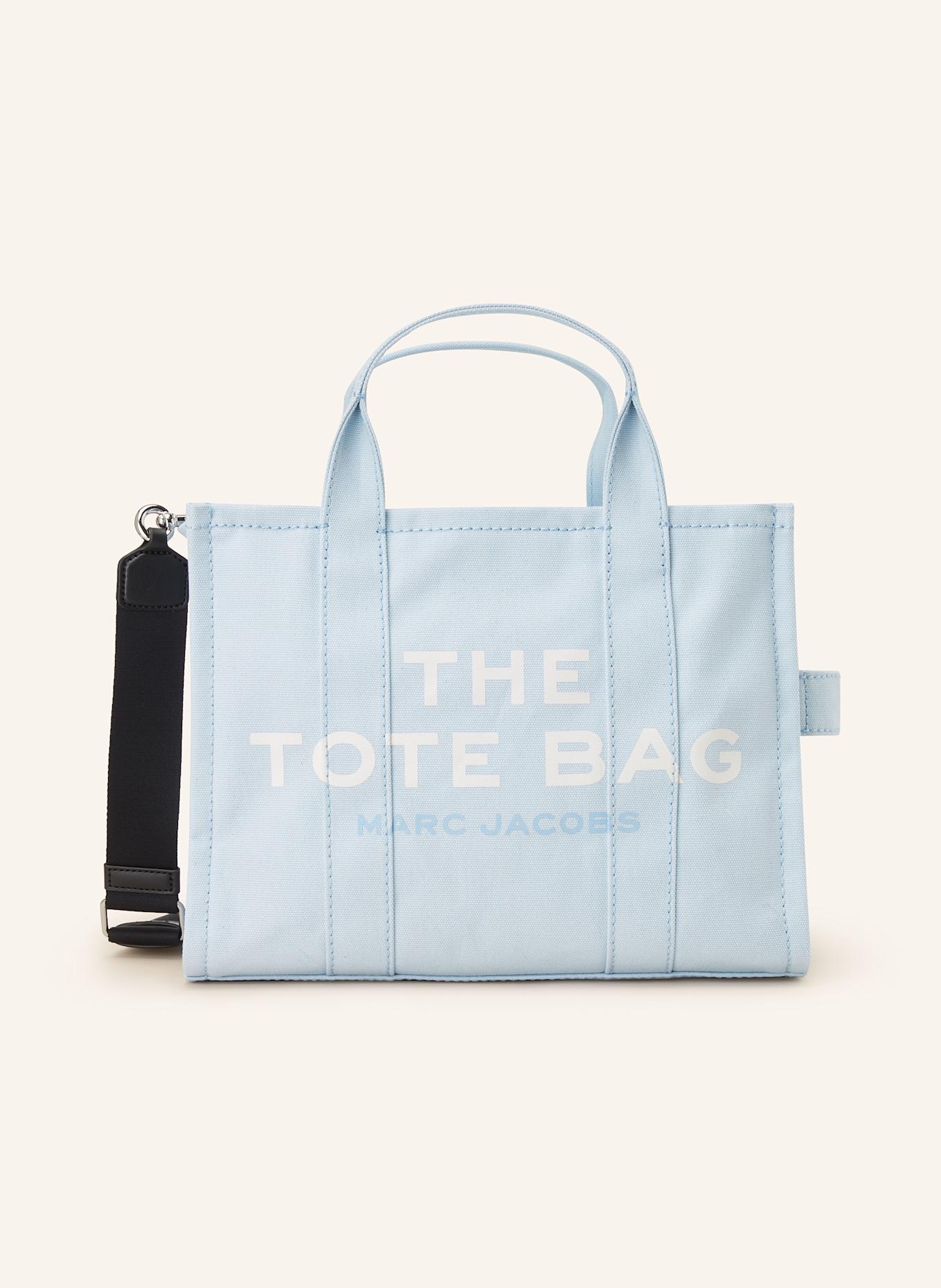 MARC JACOBS Shopper THE MEDIUM TOTE BAG CANVAS, Farbe: HELLBLAU/ WEISS (Bild 1)