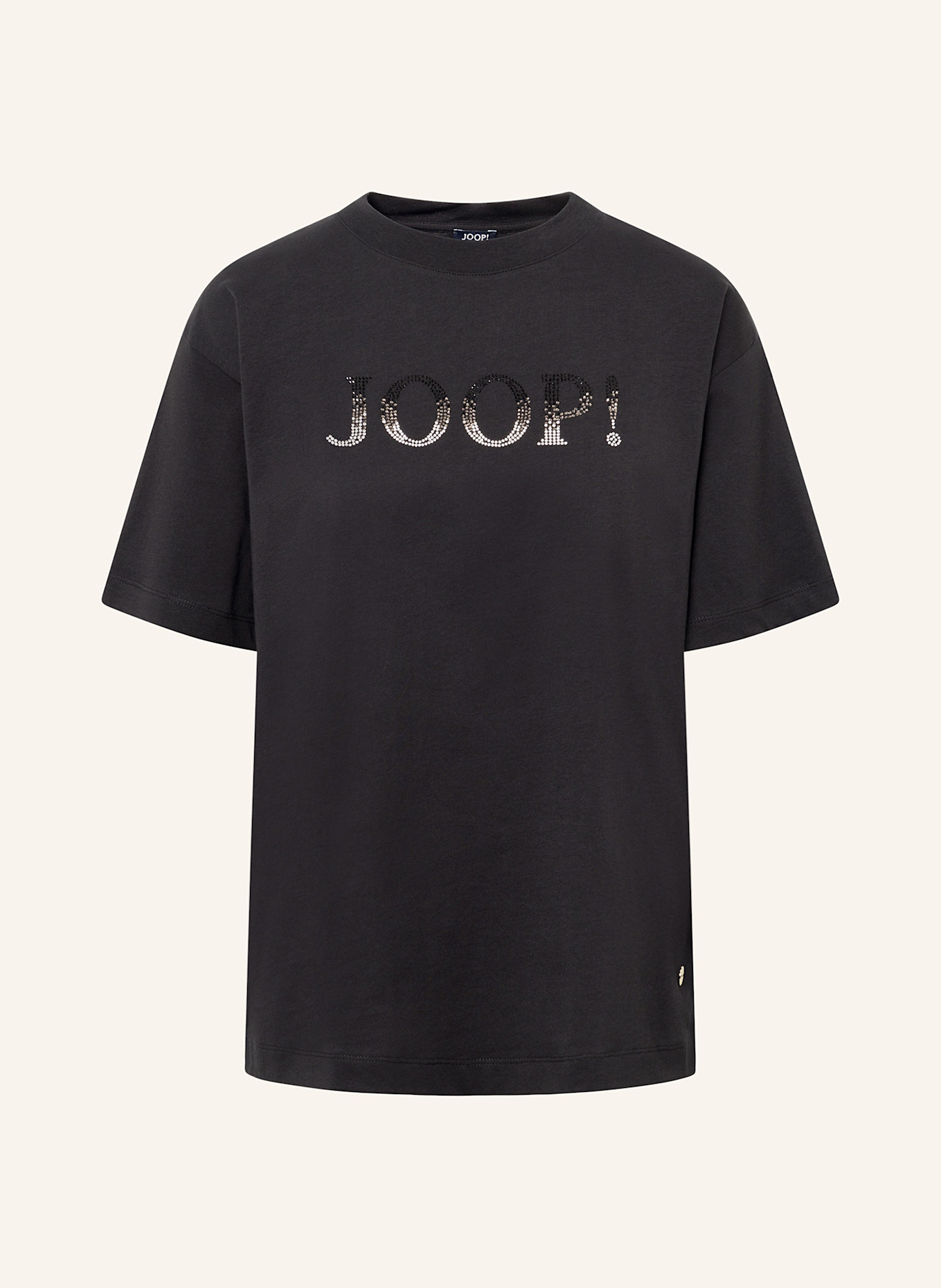 JOOP! T-shirt with sequins, Color: BLACK (Image 1)