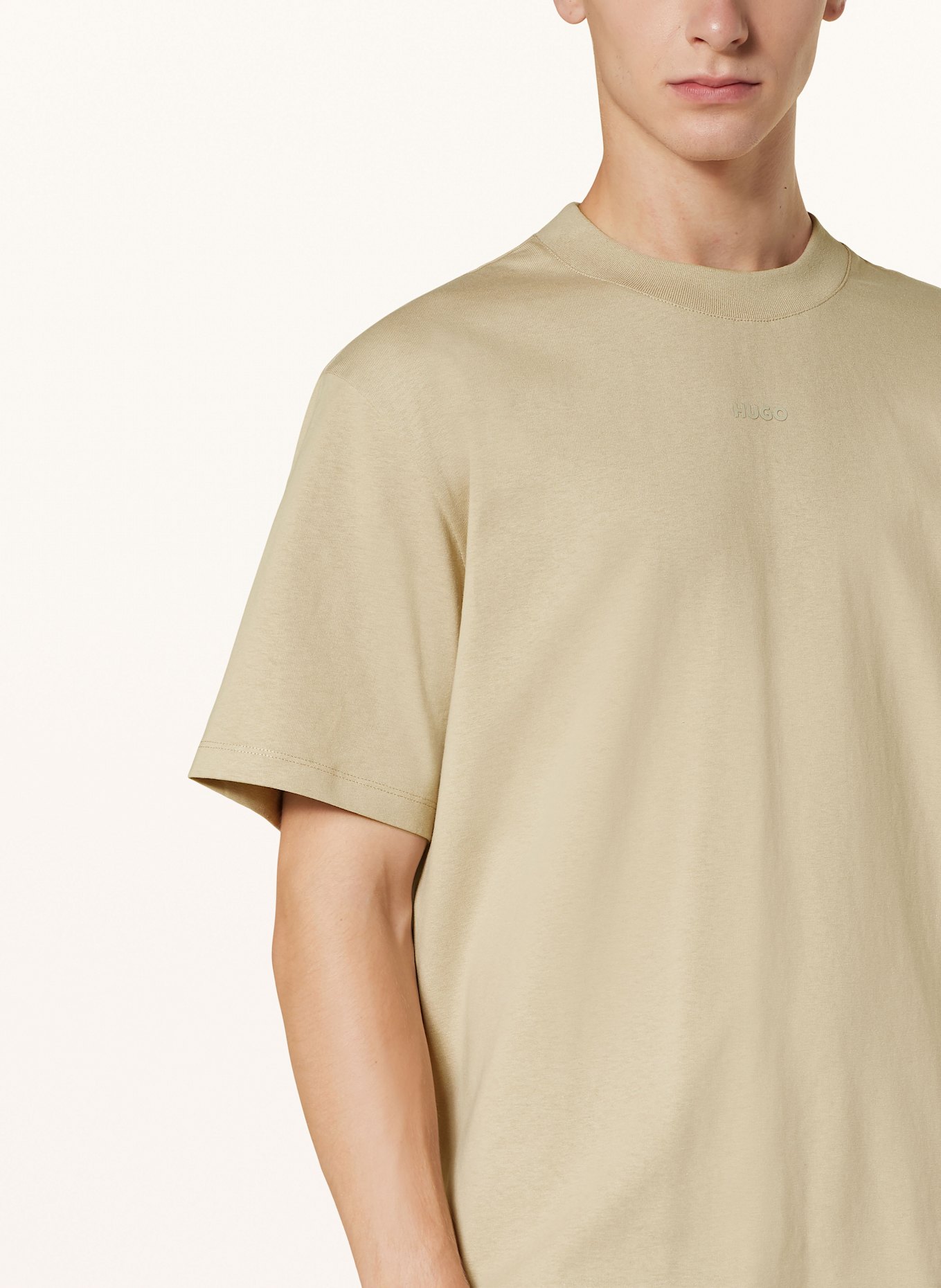 HUGO T-shirt DAPOLINO: MARRON CLAIR
