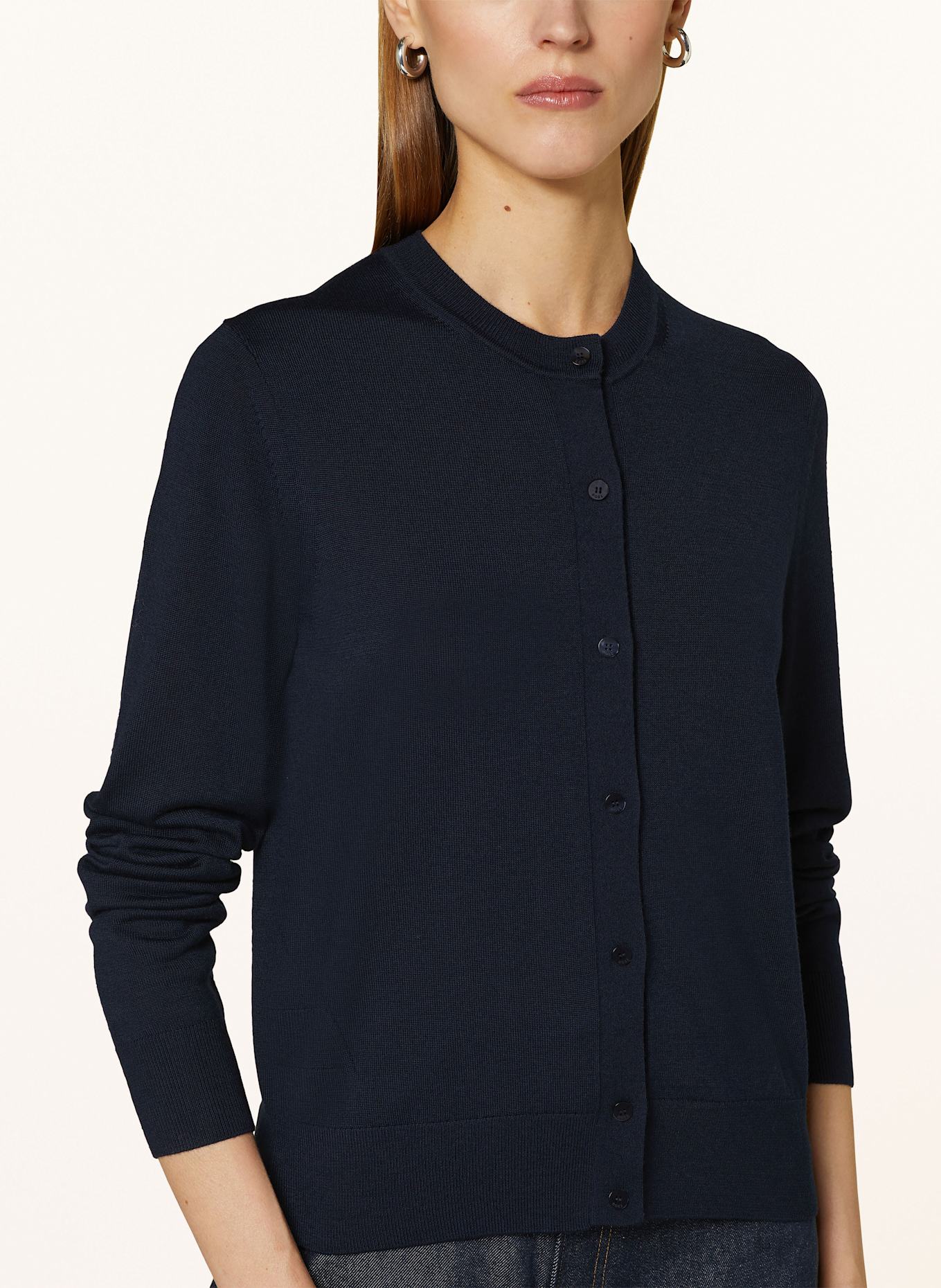 BOSS Cardigan FADENASI: DARK BLUE