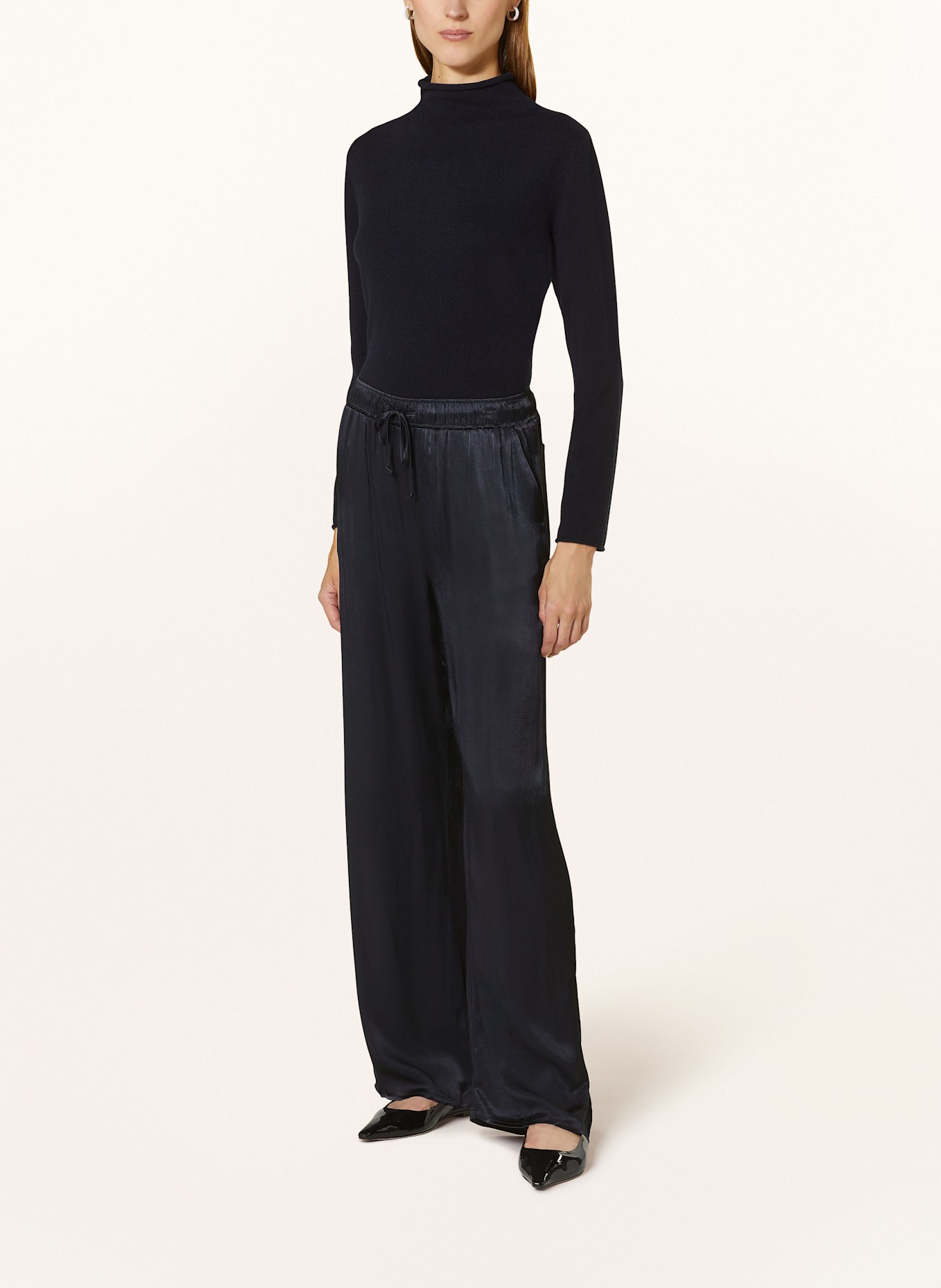 lilienfels Satin pants: DARK BLUE