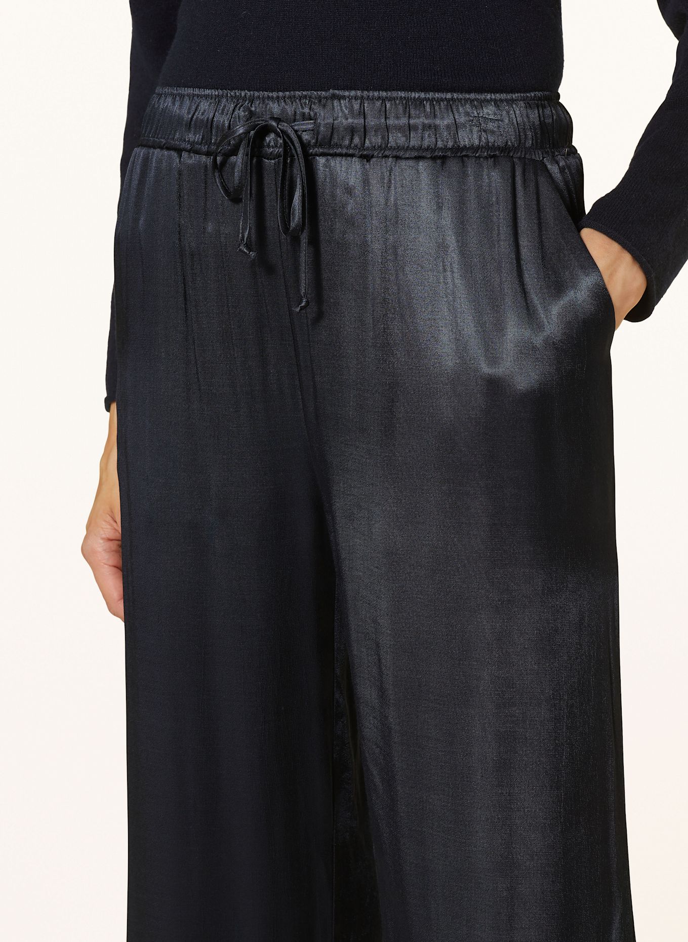 lilienfels Satin pants: DARK BLUE