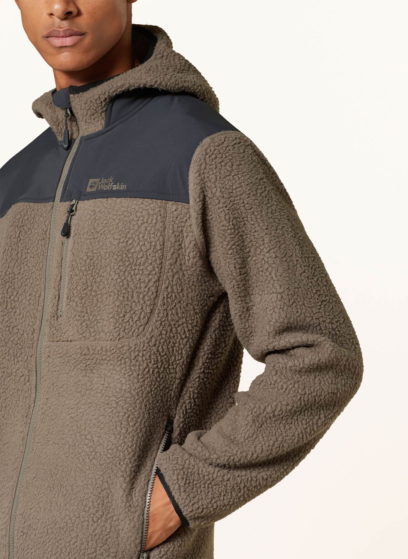 Jack Wolfskin Fleece jacket KAMMWEG in brown dark gray