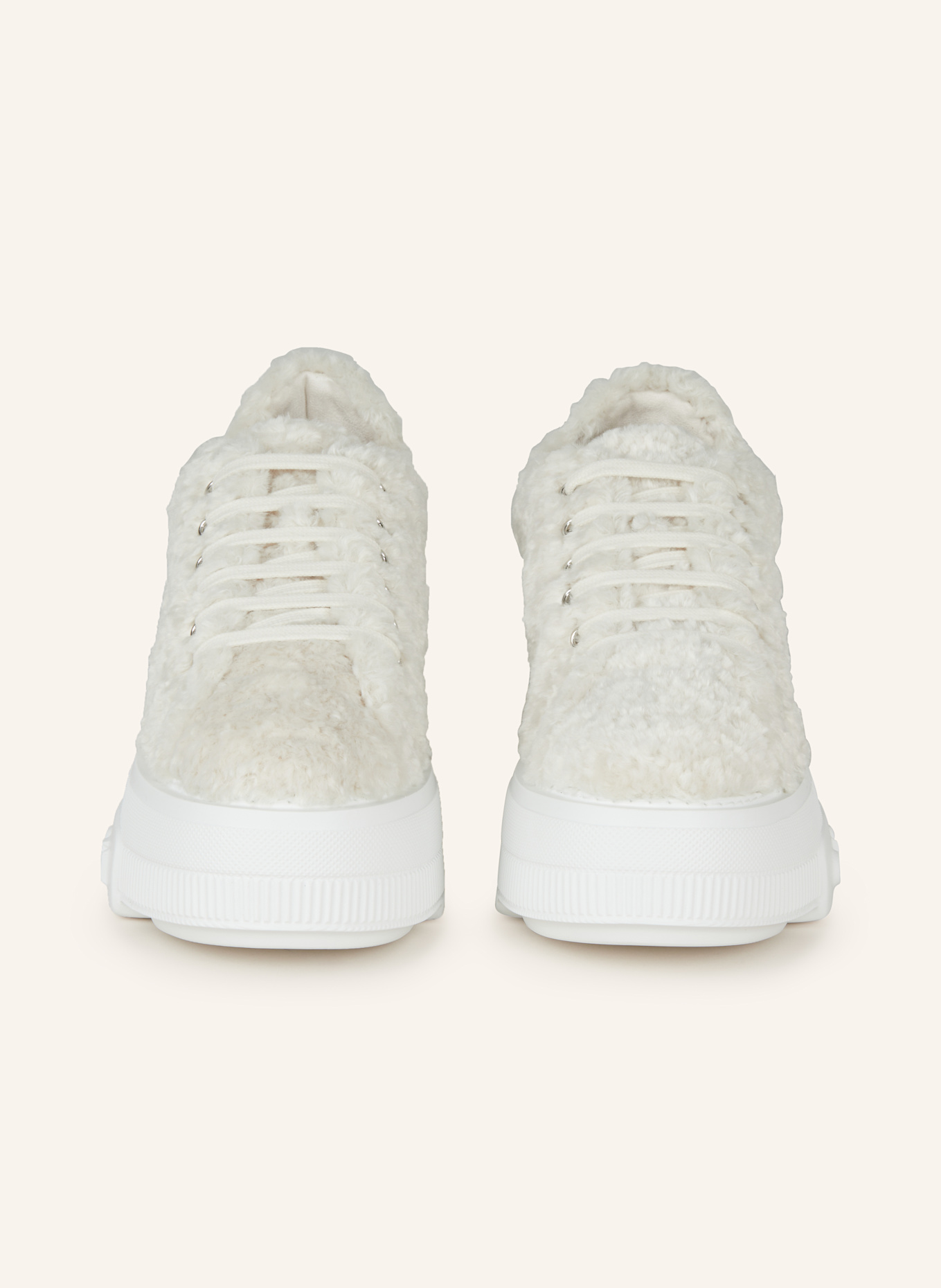 CASADEI Sneaker NEXUS SENALES mit Teddyfell: ECRU