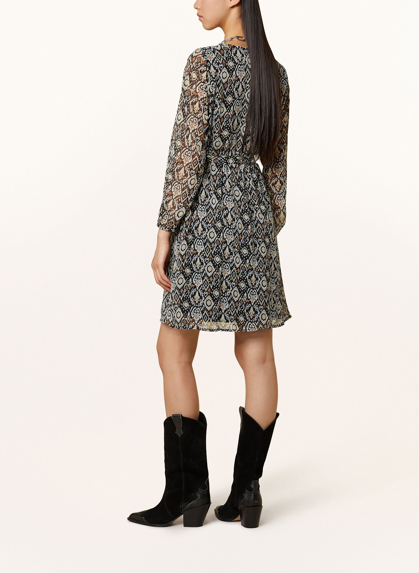 ONLY Kleid: SCHWARZ / GRAU / HELLBRAUN