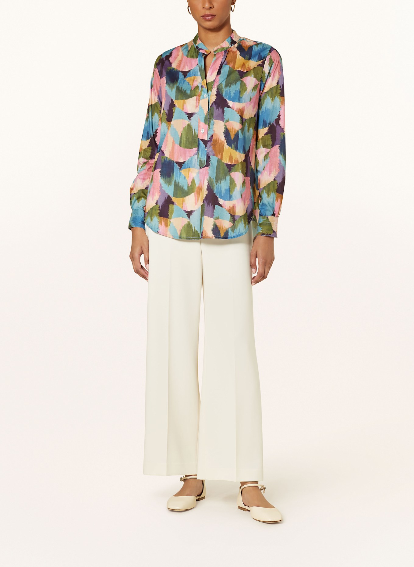 rossana diva Blusenshirt LIBERTY: BLAU / DUNKELGELB / HELLROT