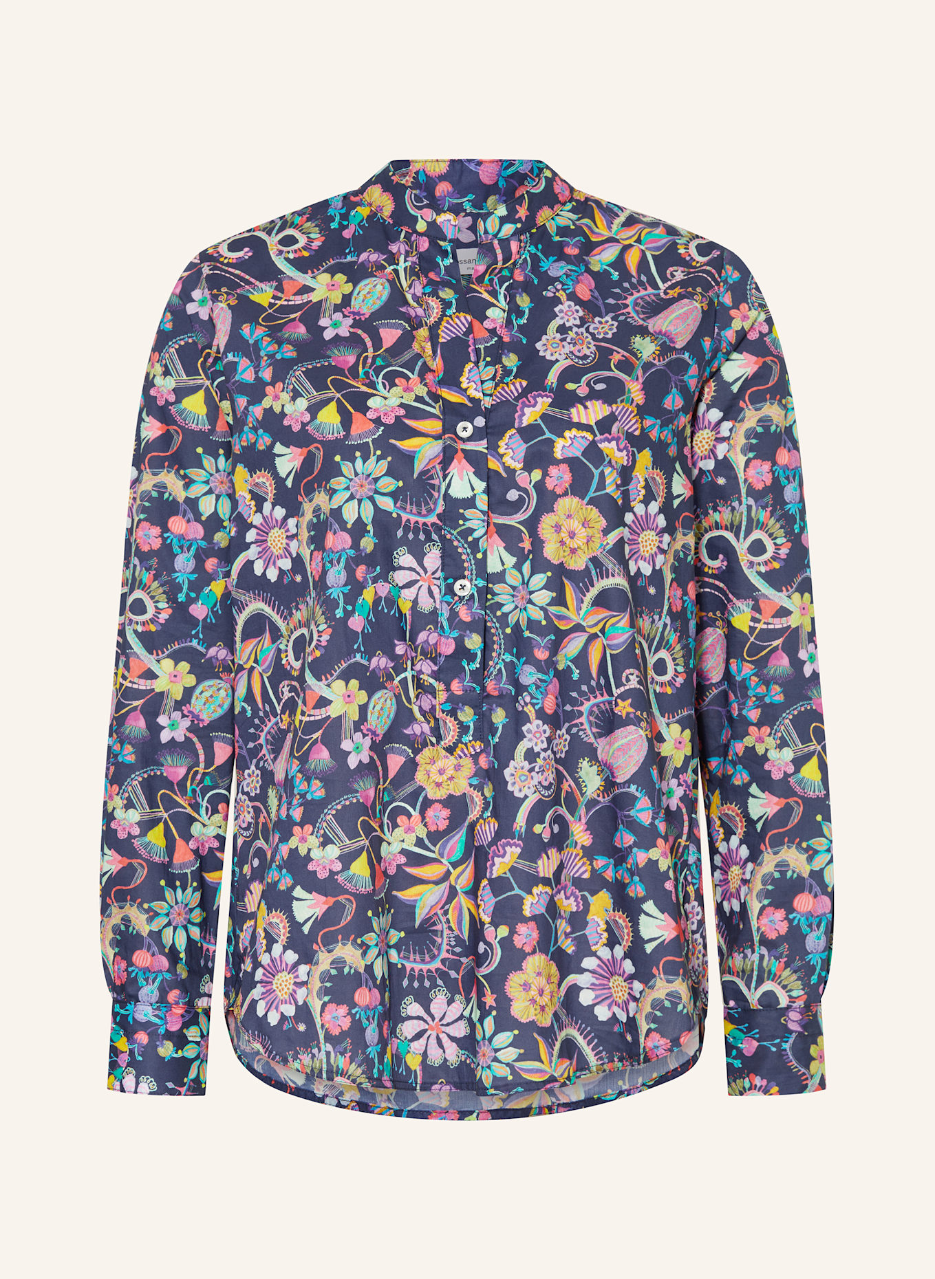 rossana diva Shirt blouse LIBERTY, Color: DARK BLUE/ PINK/ MINT (Image 1)