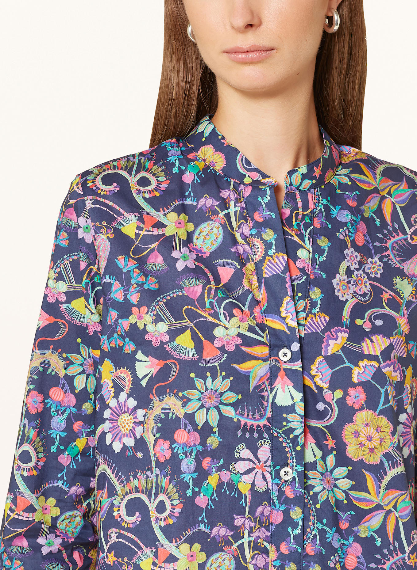 rossana diva Shirt blouse LIBERTY, Color: DARK BLUE/ PINK/ MINT (Image 4)