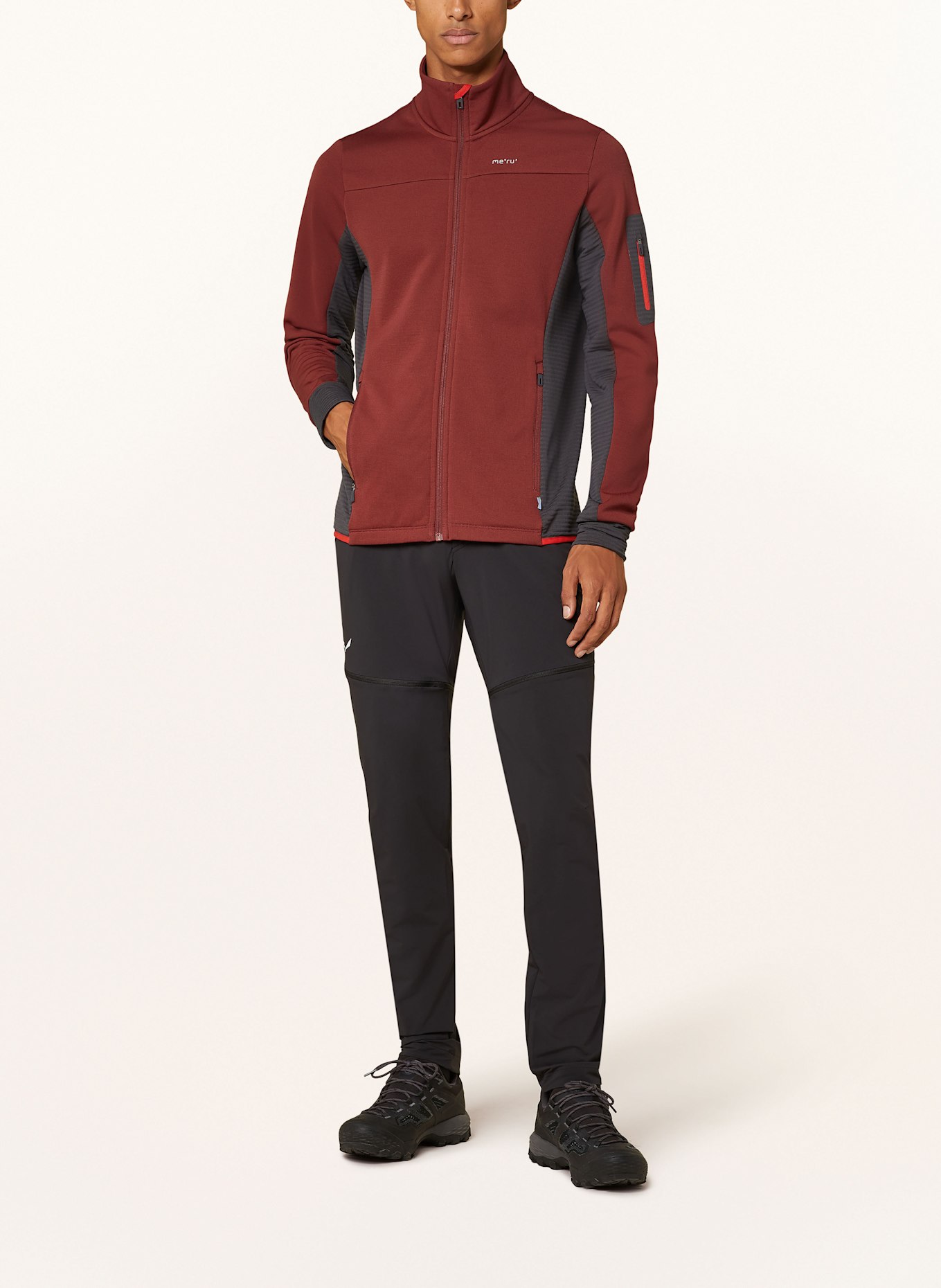 me°ru' Midlayer-Jacke BORNHOLM: DUNKELROT