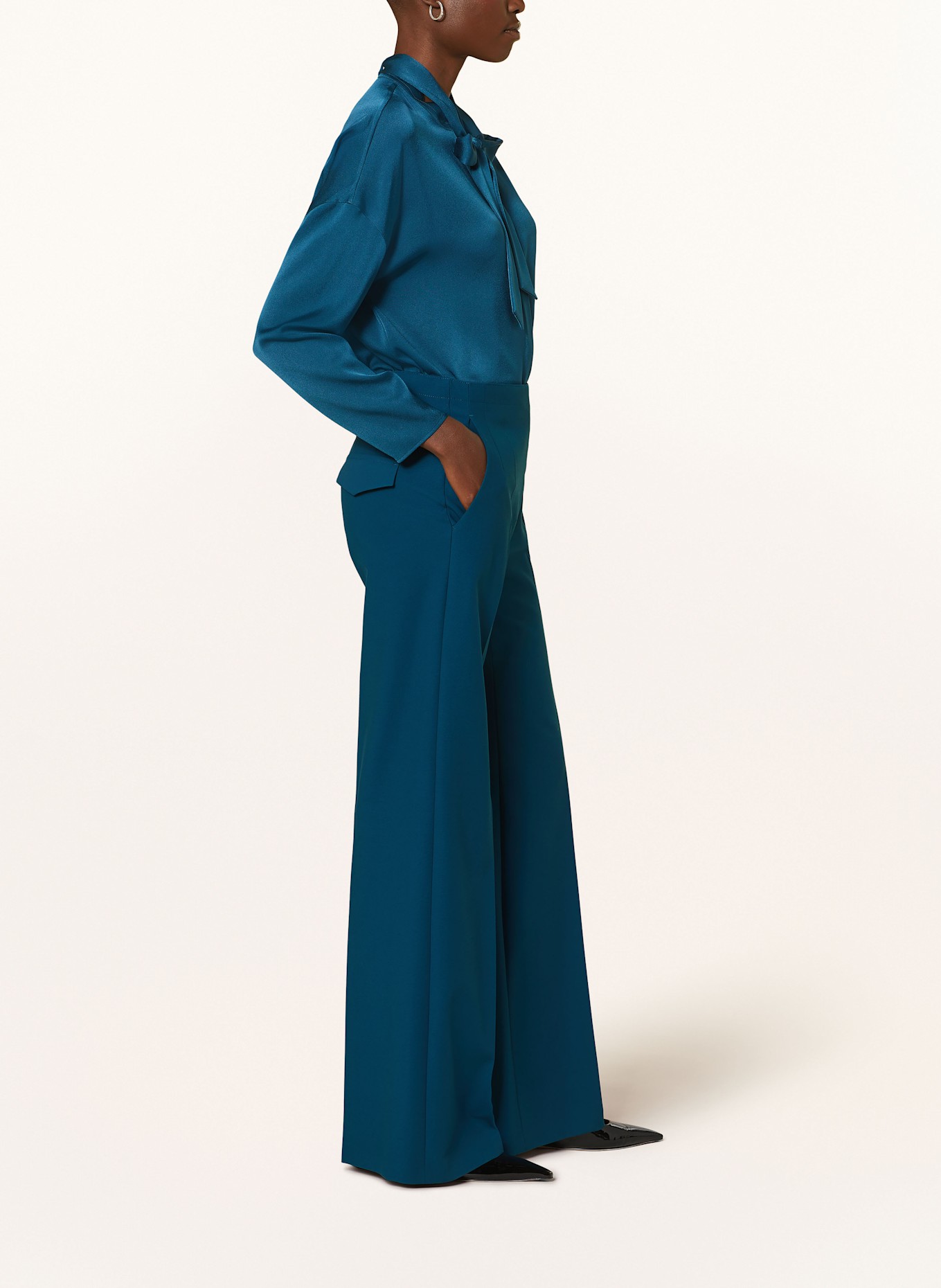 windsor. Wide leg trousers, Color: TEAL (Image 4)