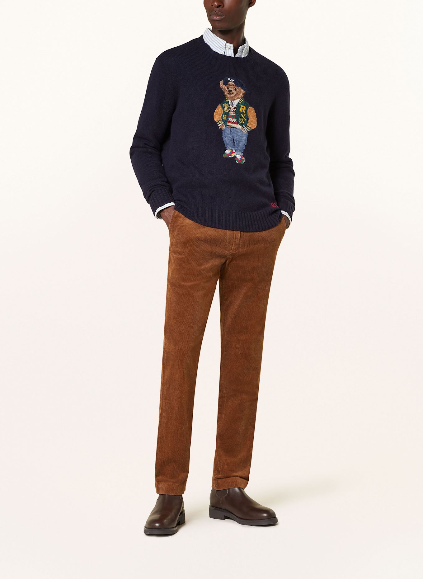 POLO RALPH LAUREN Corduroy trousers slim fit, Color: BROWN (Image 2)