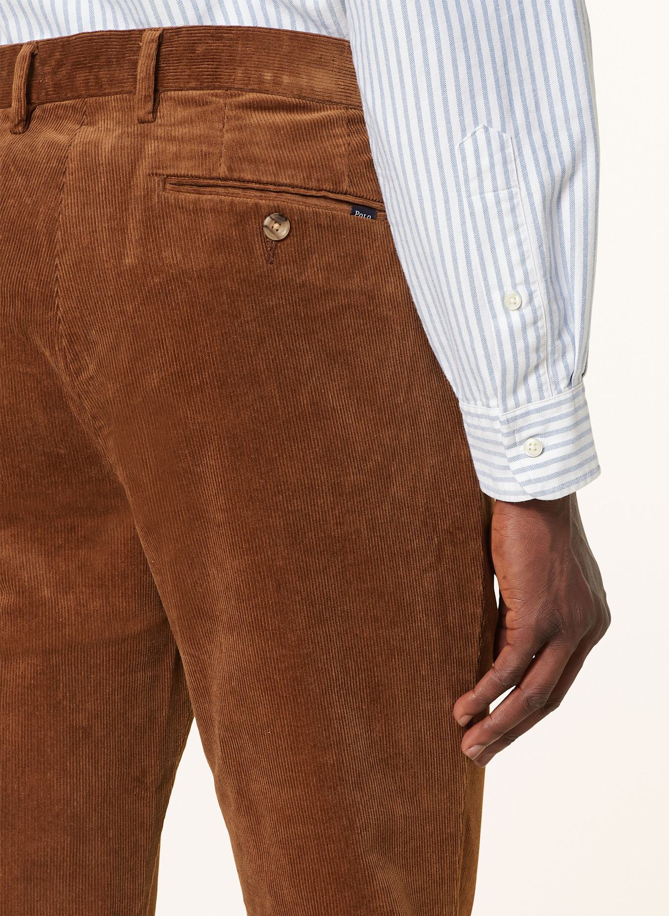 POLO RALPH LAUREN Corduroy trousers slim fit, Color: BROWN (Image 6)