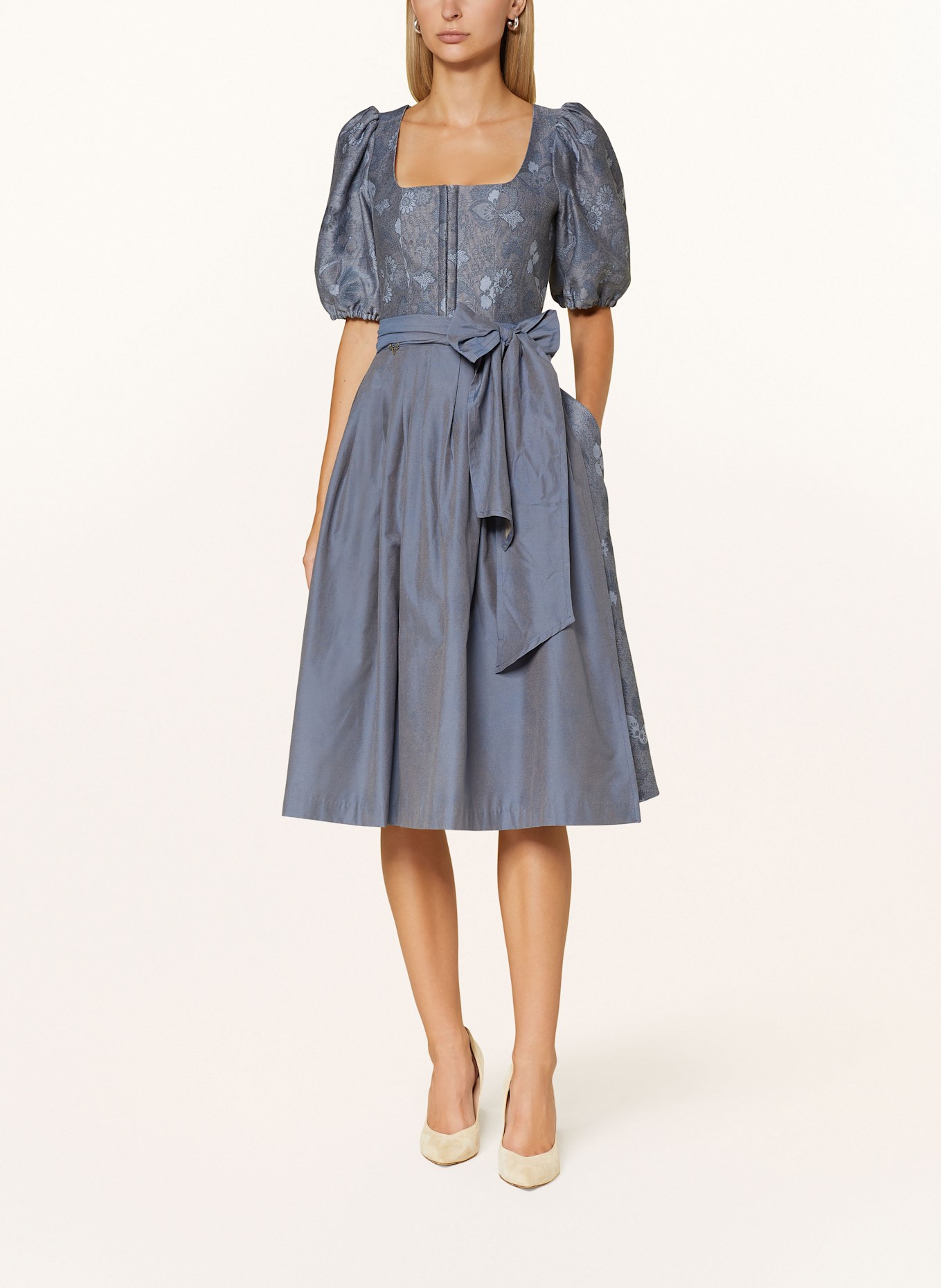 CocoVero Dirndl PAULINE: GRAU/ BLAUGRAU