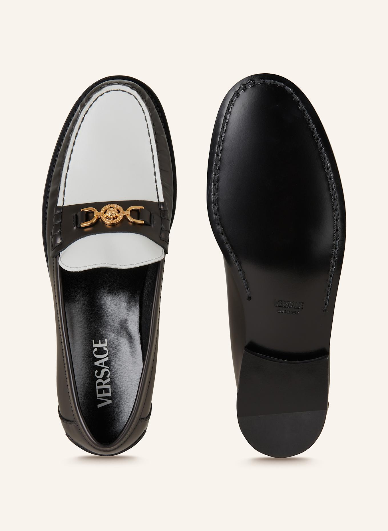 VERSACE Loafer MEDUSA in schwarz weiss