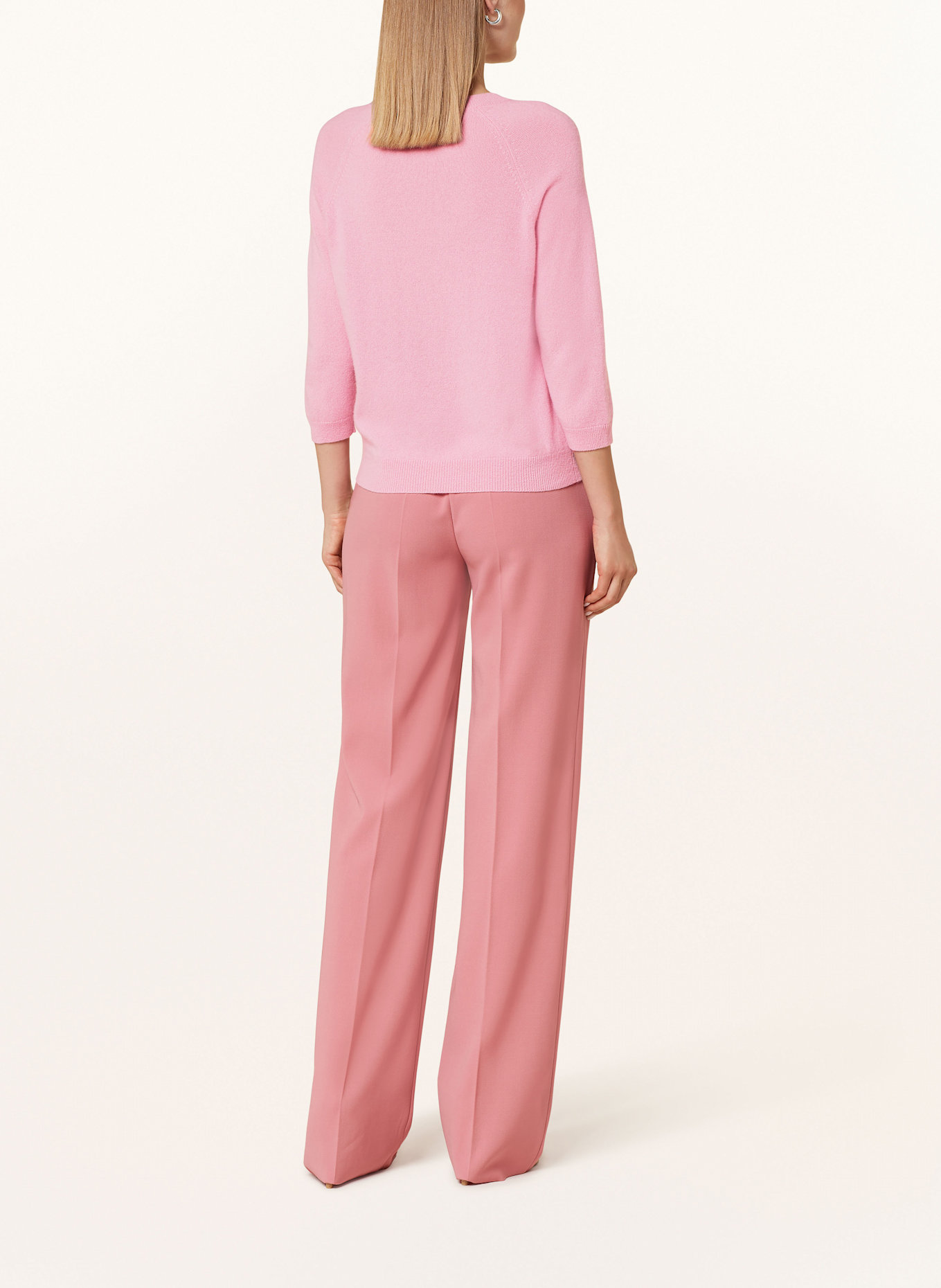 lilienfels Kasjmier trui met 3/4 mouwen: ROZE