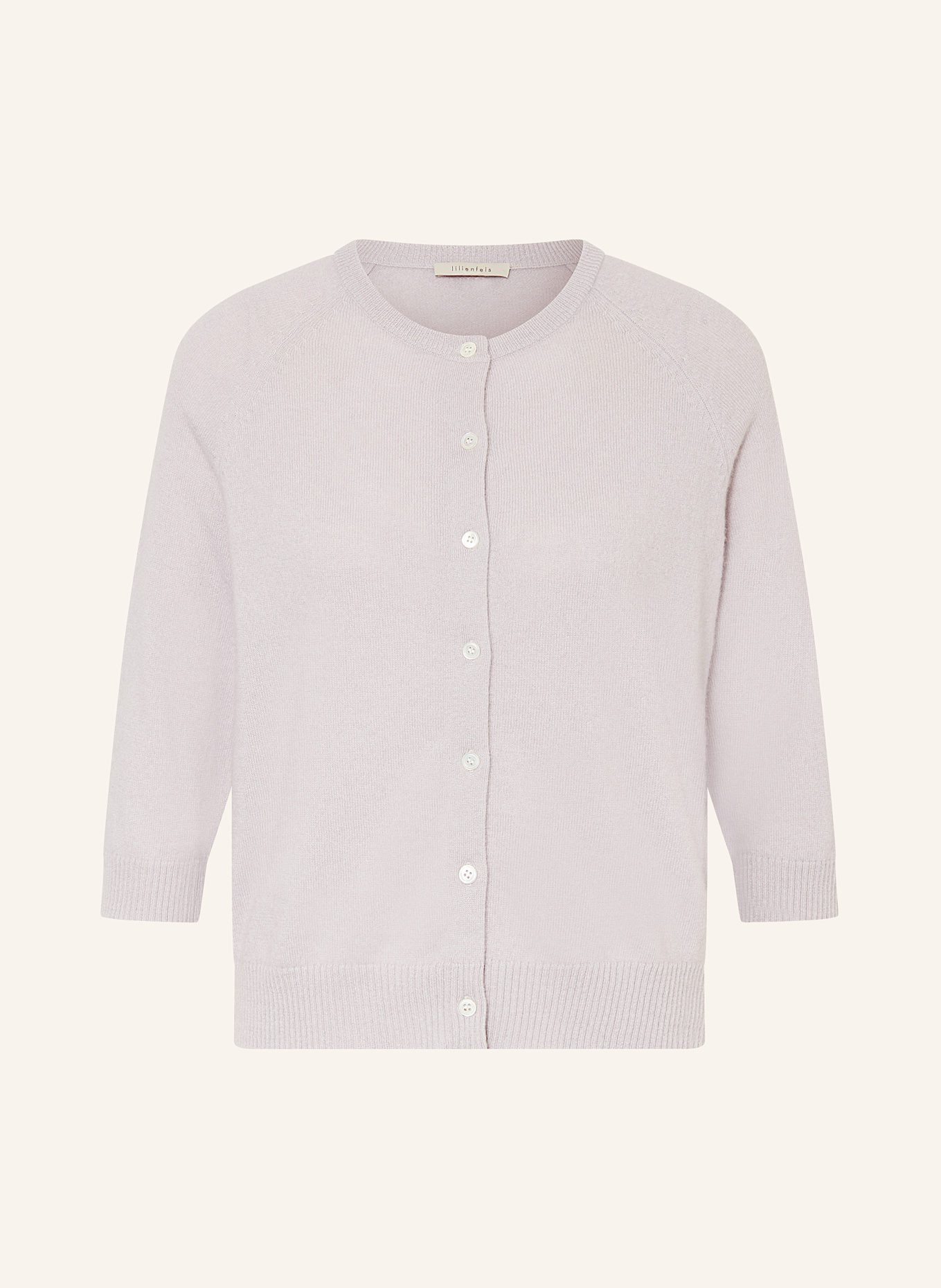 lilienfels Cardigan en cachemire à manches 3/4: GRIS CLAIR