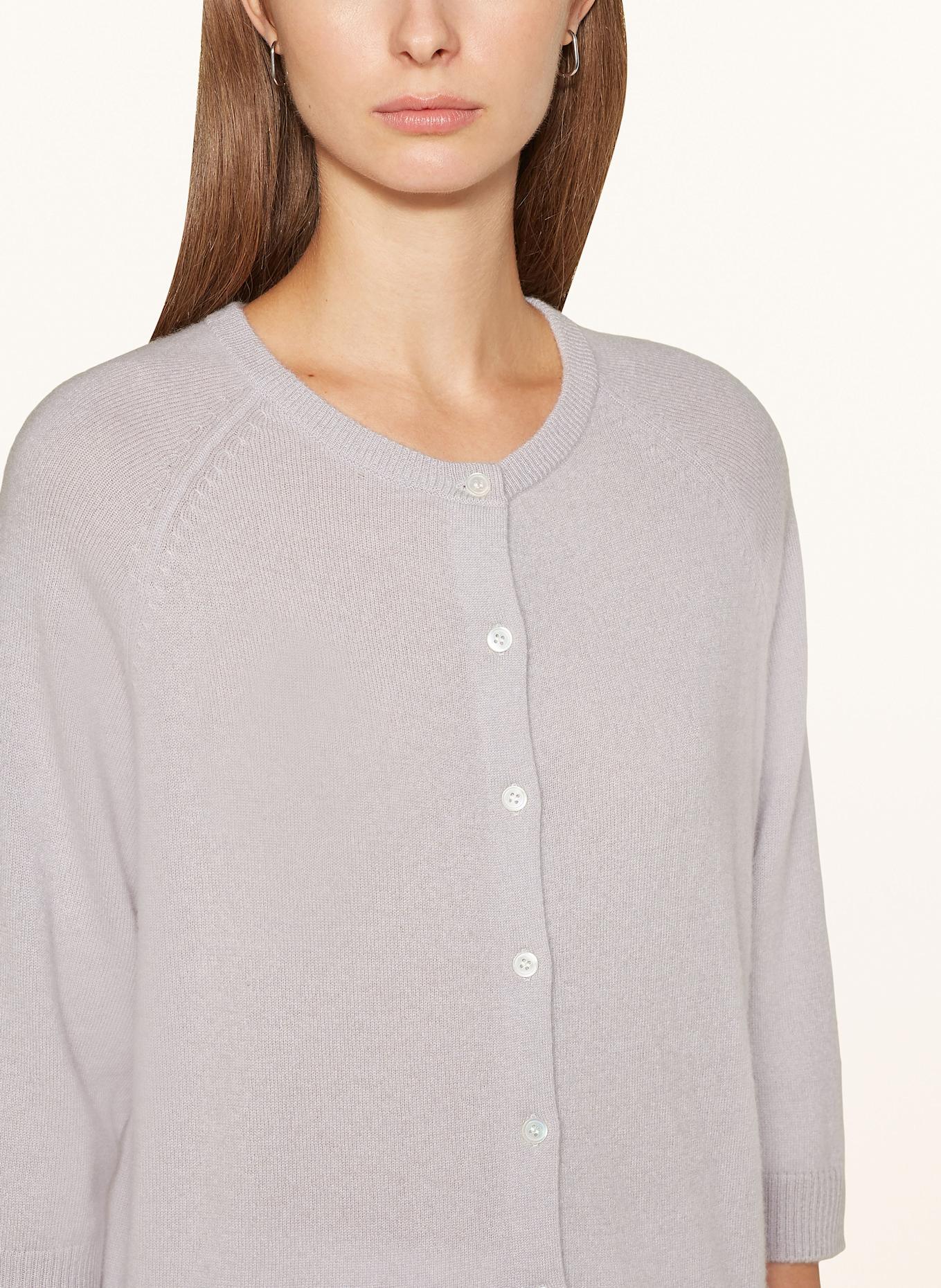 lilienfels Cardigan en cachemire à manches 3/4: GRIS CLAIR