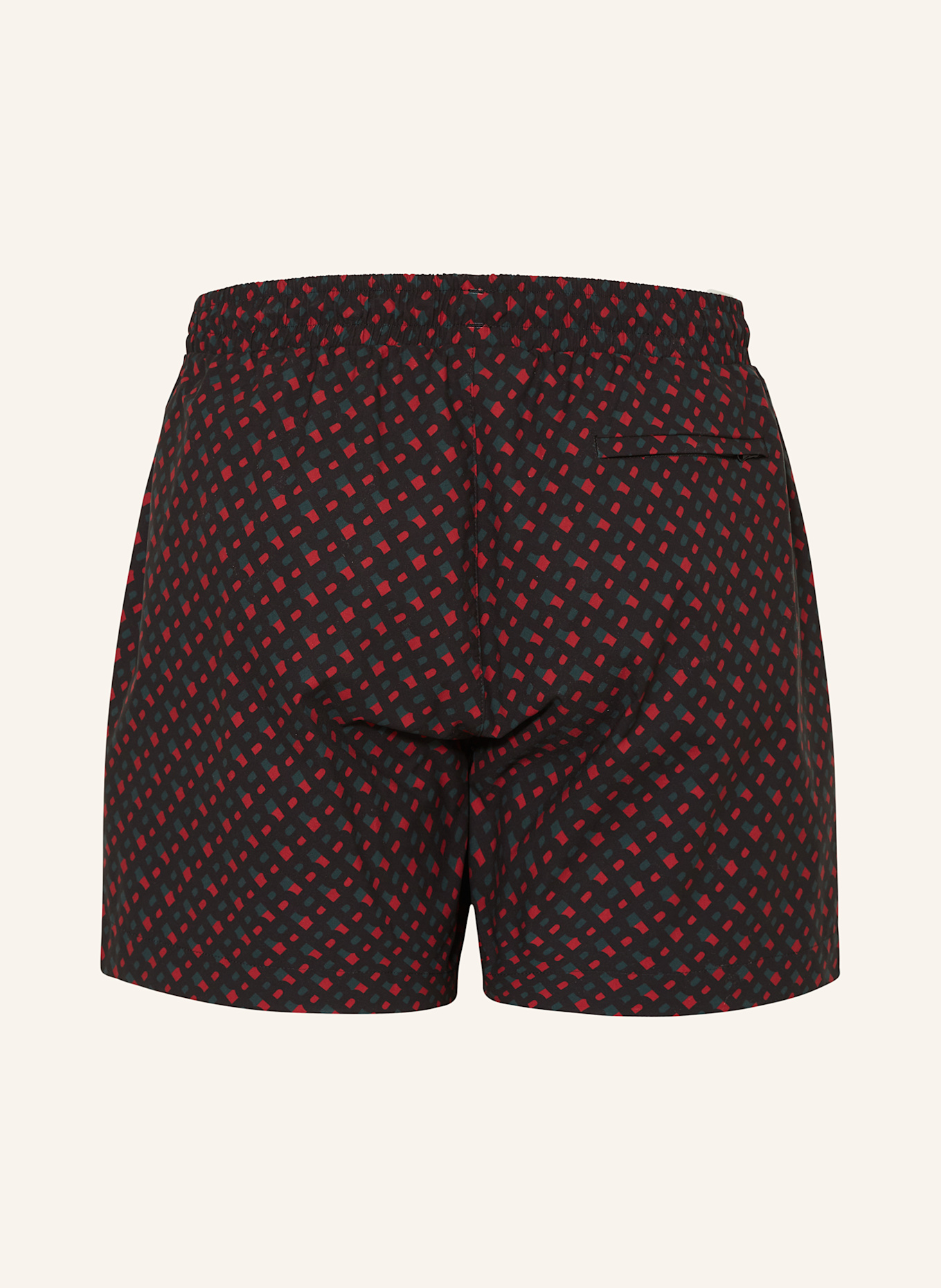 BOSS Swim shorts MANU, Color: BLACK/ DARK RED/ DARK GREEN (Image 2)