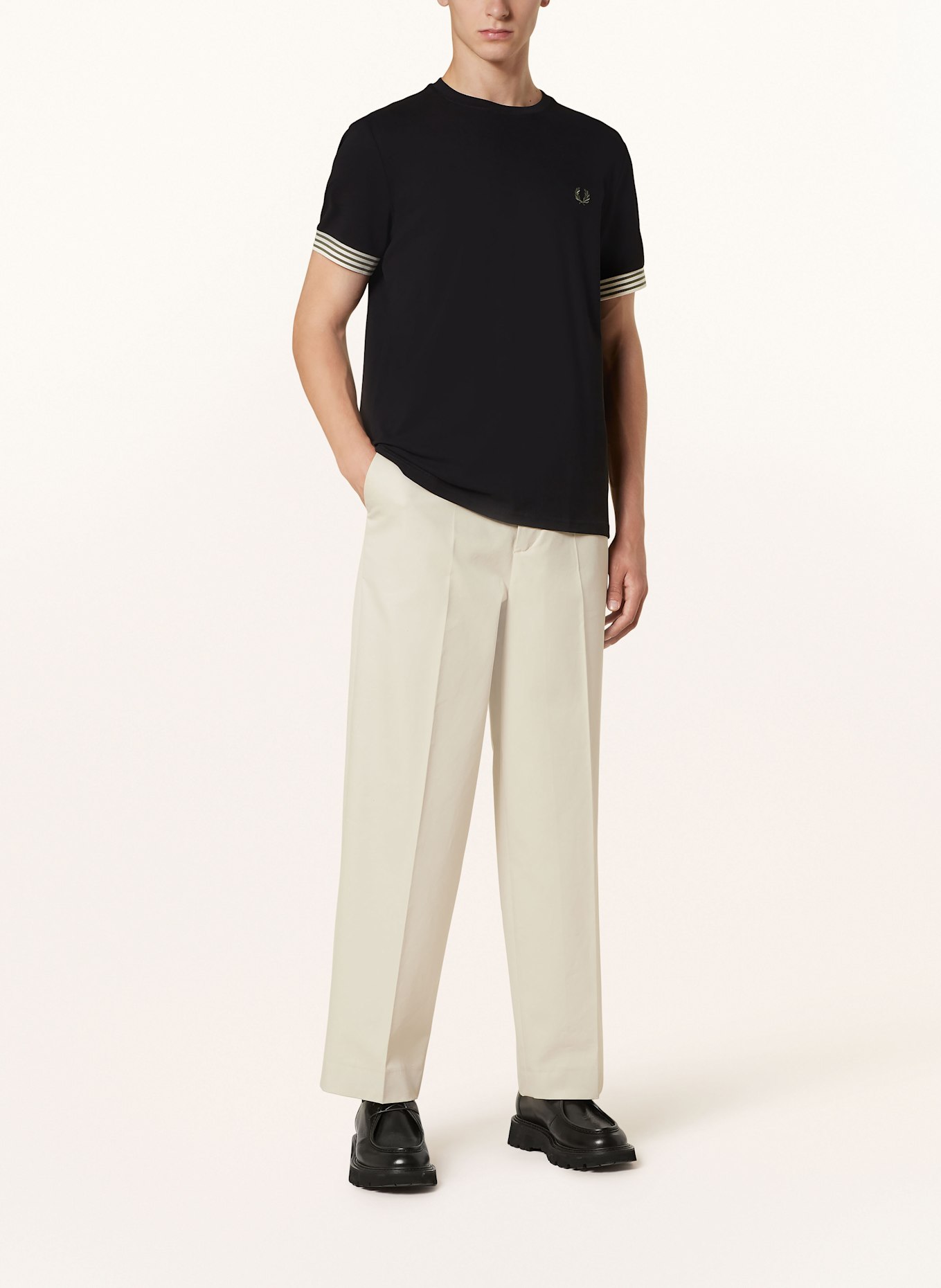 FRED PERRY Tričko z piké: ČERNÁ