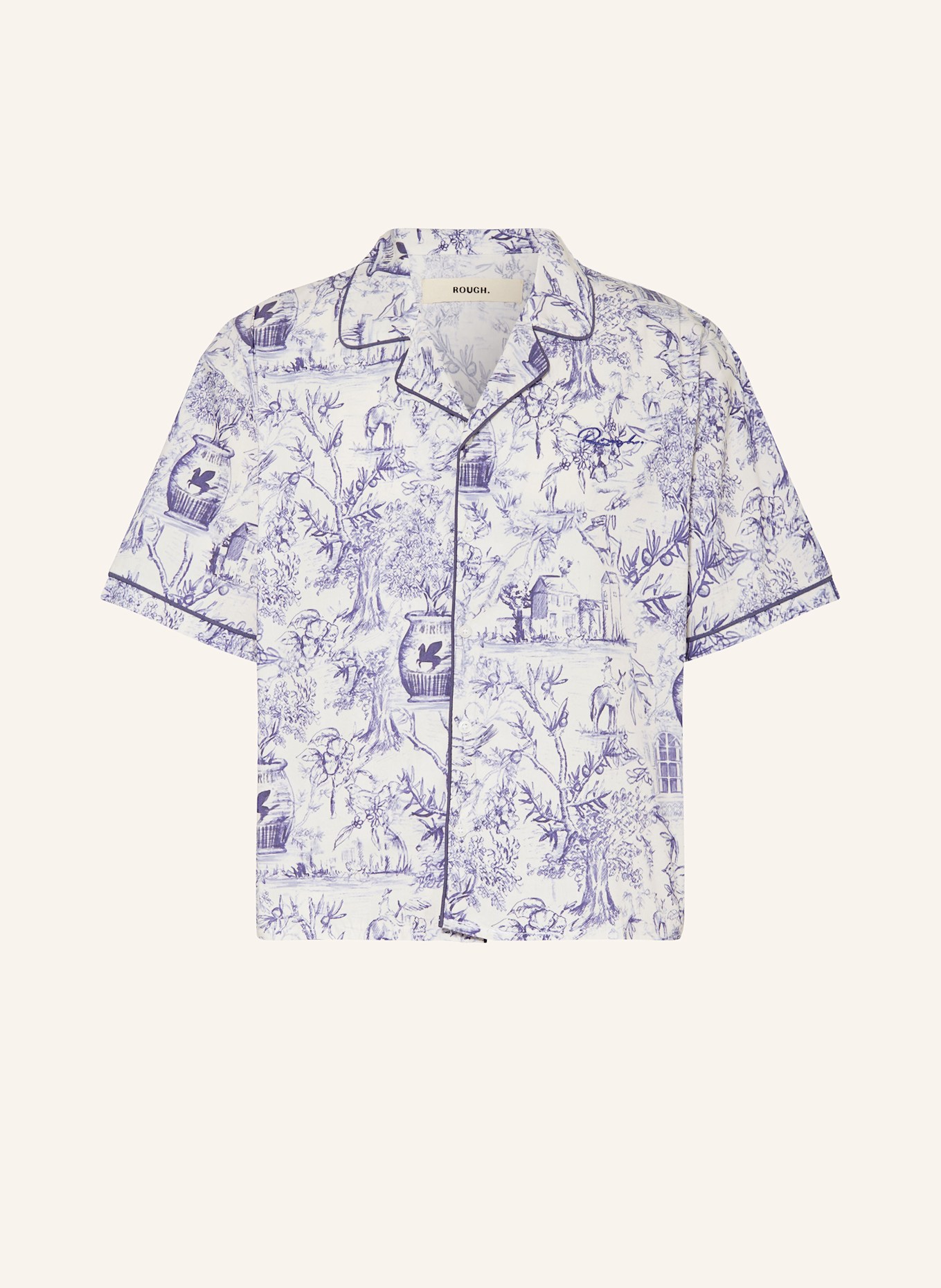 rough. Resort shirt comfort fit, Color: BLUE/ WHITE (Image 1)