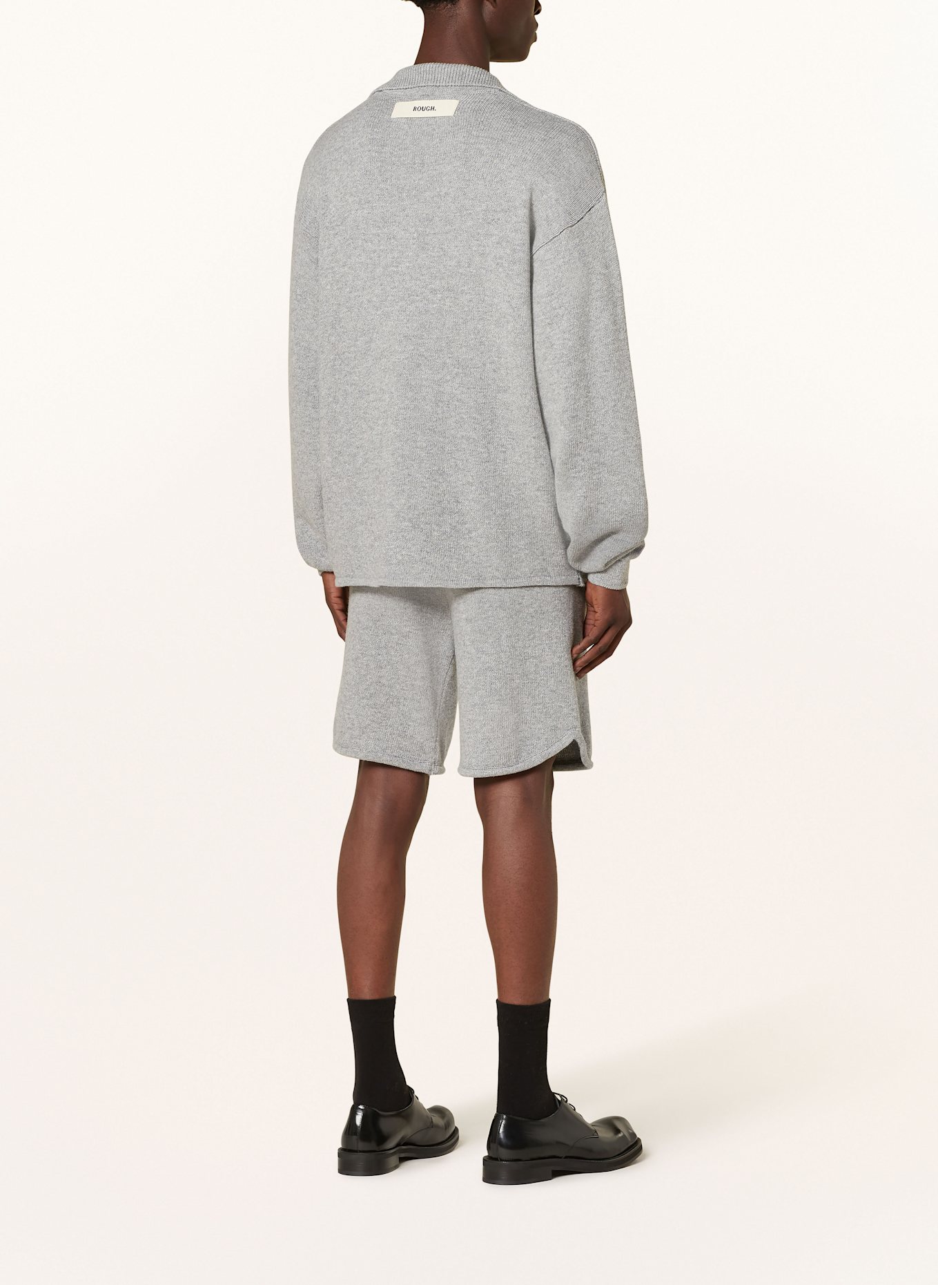 rough. Úpletová polokošile: ŠEDÁ