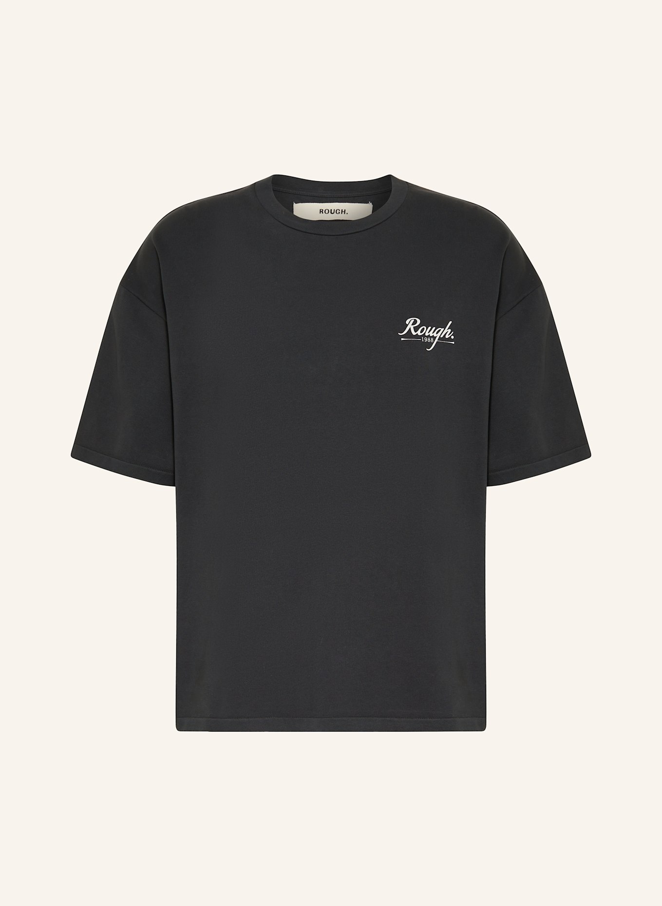 rough. Oversized shirt, Color: BLACK (Image 1)