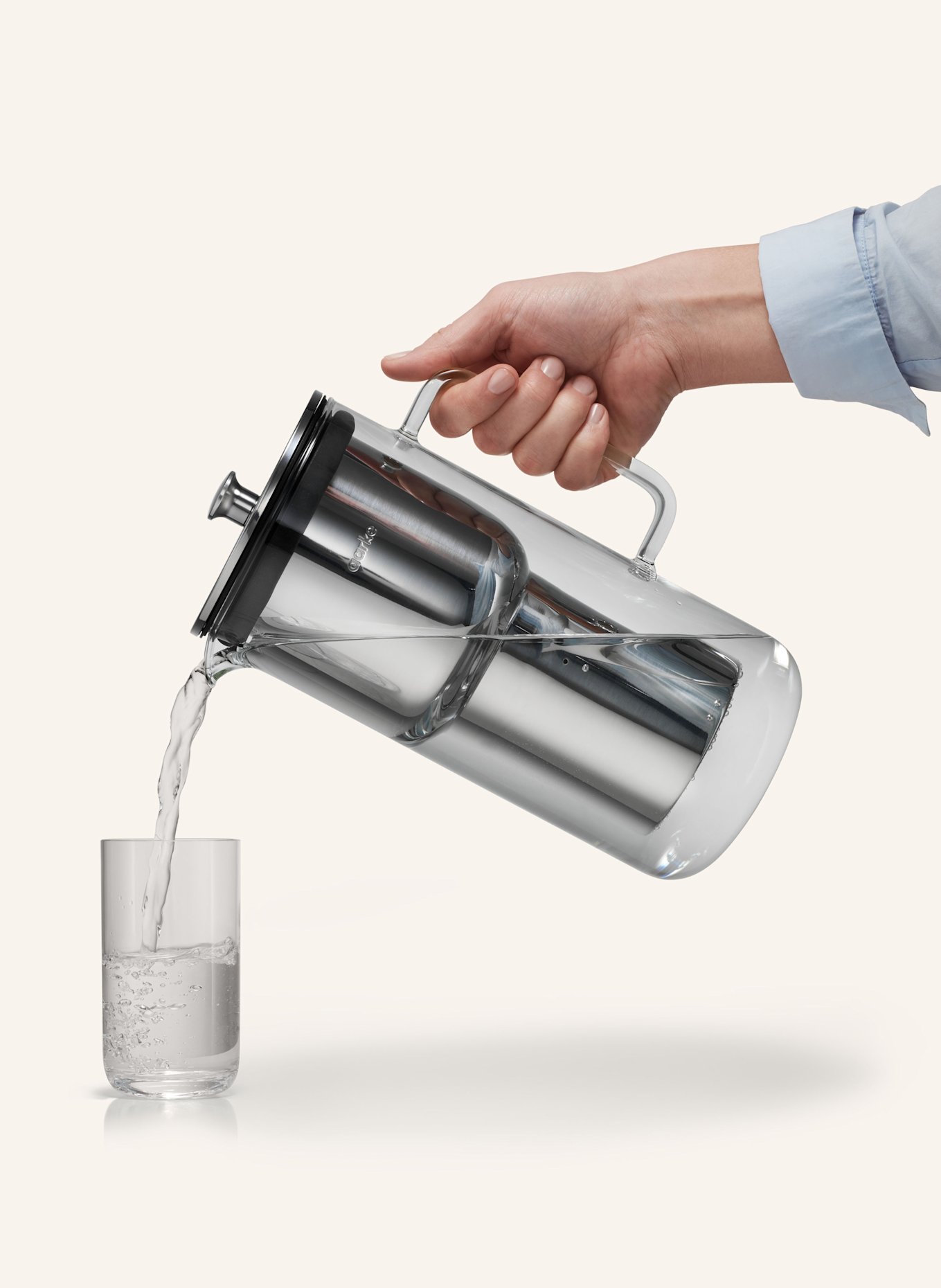 aarke Carafe filtrante PURIFIER: BLANC / ARGENT
