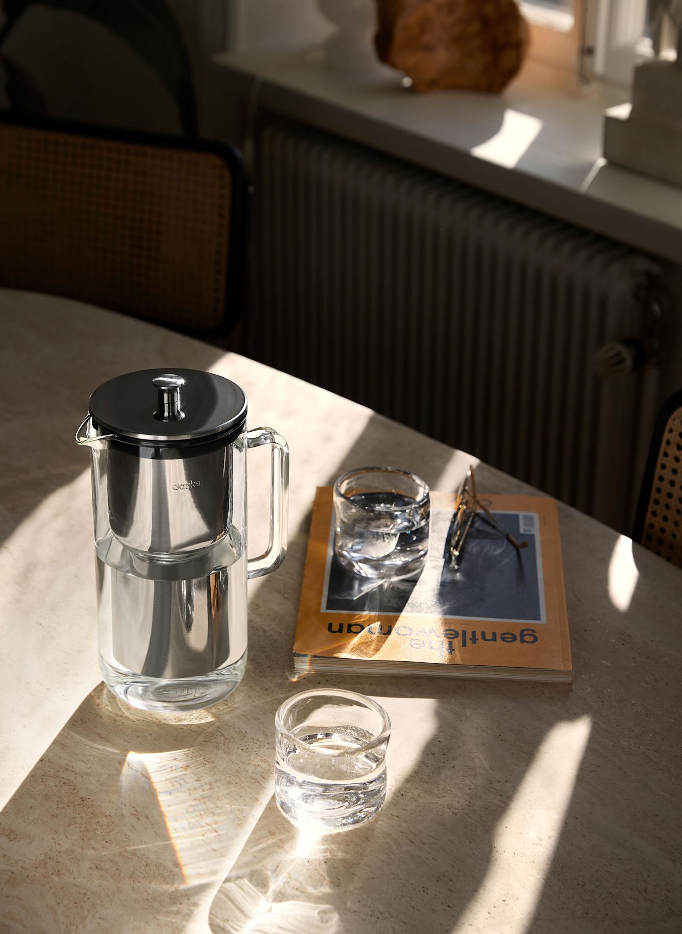 aarke Carafe filtrante PURIFIER: BLANC / ARGENT