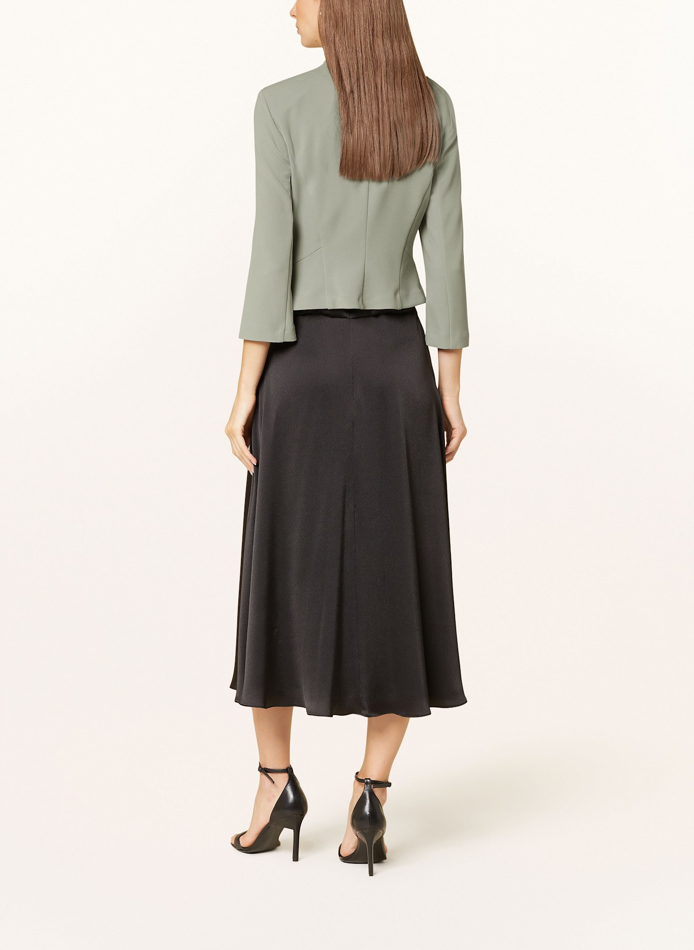 SWING Bolero with 3/4 sleeves, Color: LIGHT GREEN (Image 3)