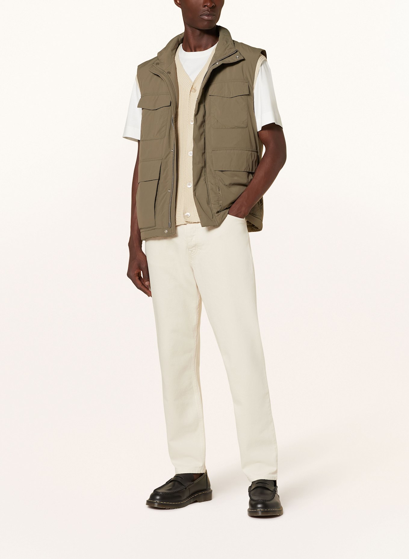 NN.07 PERRY quilted vest, Color: KHAKI (Image 2)