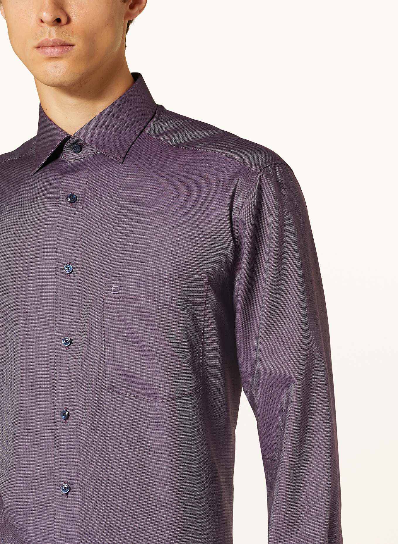 OLYMP Hemd Luxor comfort fit: DUNKELLILA