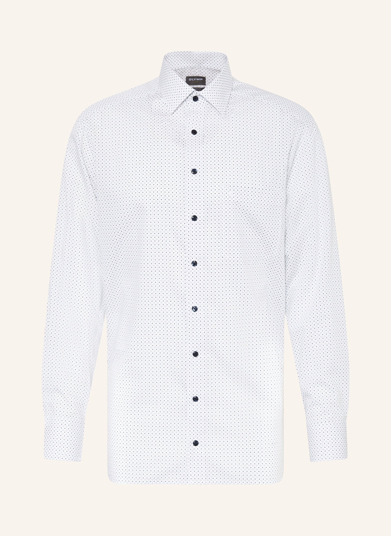 OLYMP Košile Luxor Comfort Fit: BÍLÁ / SVĚTLE ZELENÁ / MODRÁ