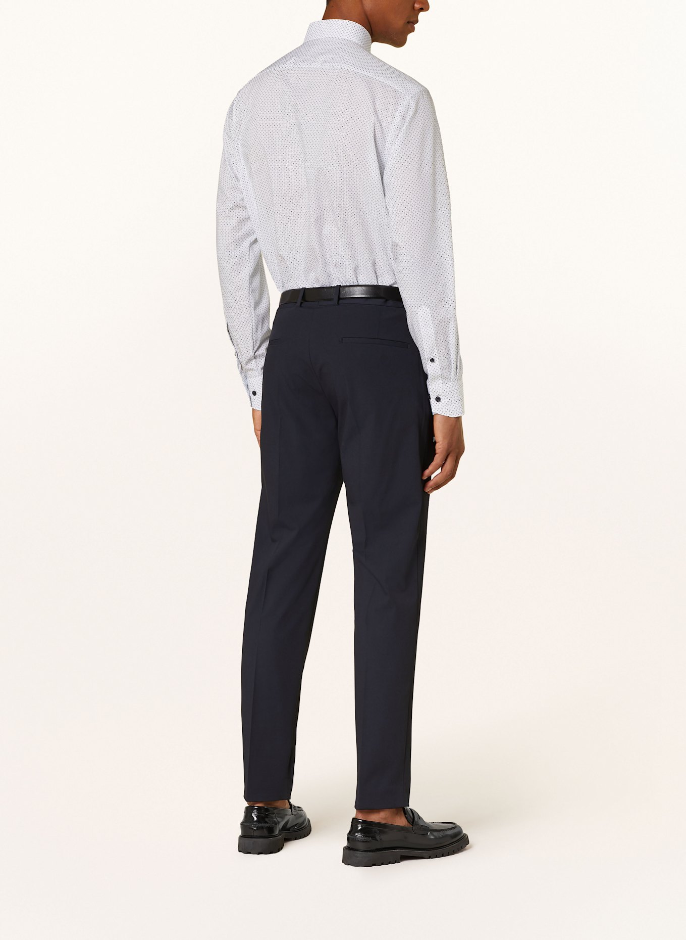 OLYMP Košile Luxor Comfort Fit: BÍLÁ / SVĚTLE ZELENÁ / MODRÁ