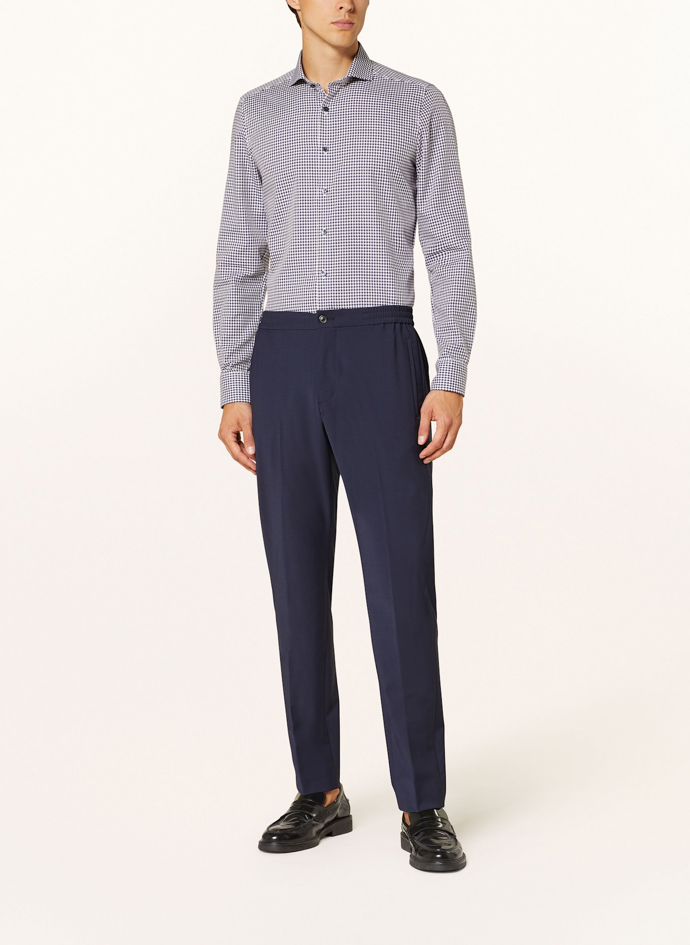 OLYMP Hemd body fit: DUNKELBLAU / WEISS / HELLBLAU