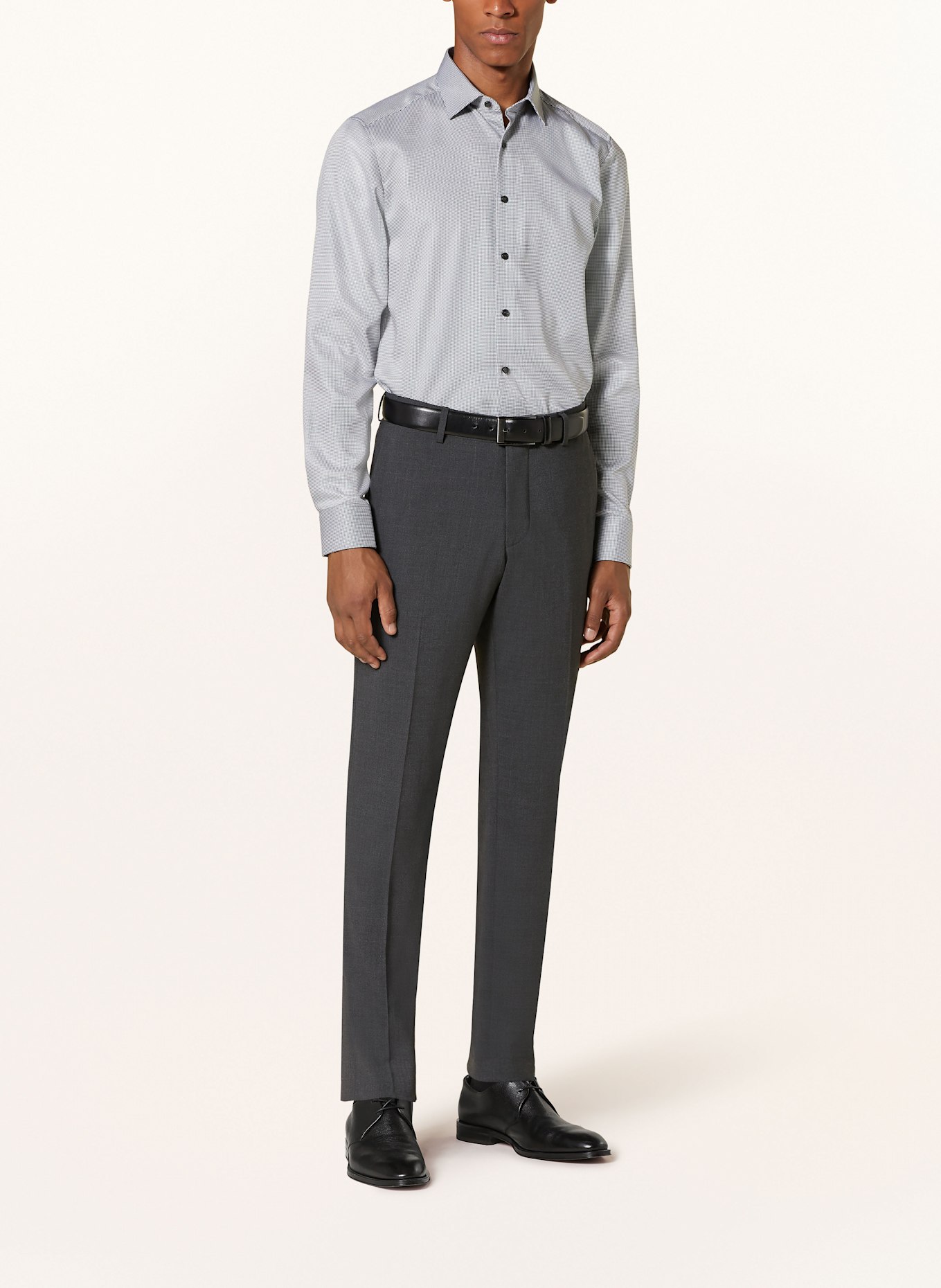 OLYMP Koszula Level 5 body fit: CZARNY / BIAŁY