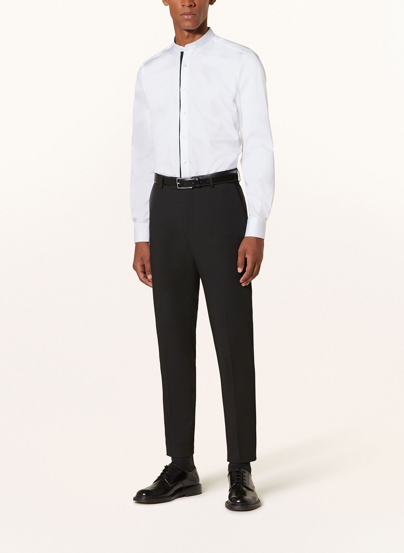 OLYMP Hemd Level Five body fit: WEISS / SCHWARZ