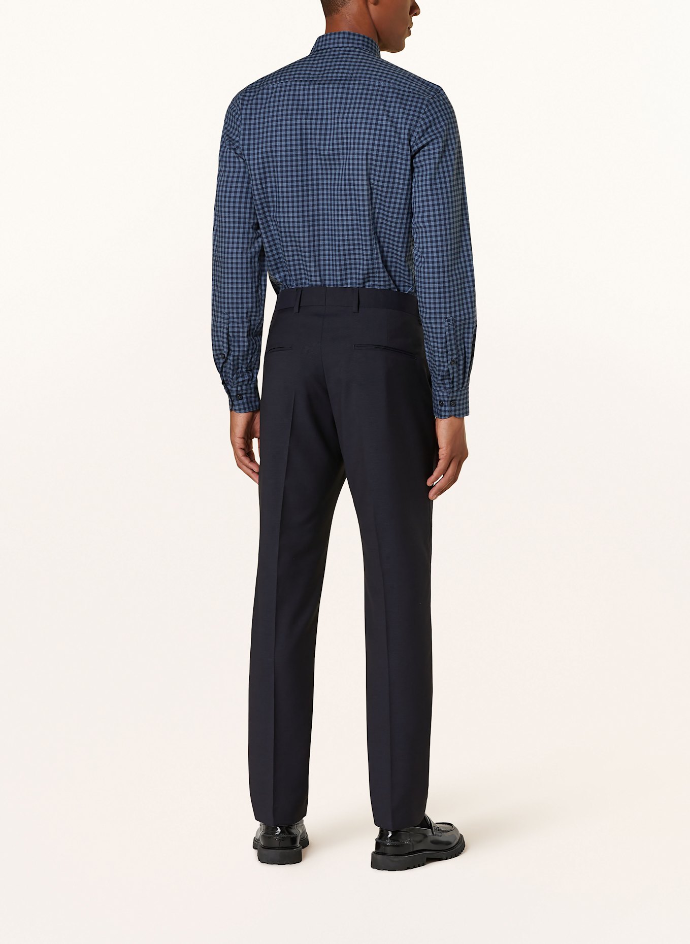 OLYMP Hemd Level 5 body fit: DUNKELBLAU / BLAU